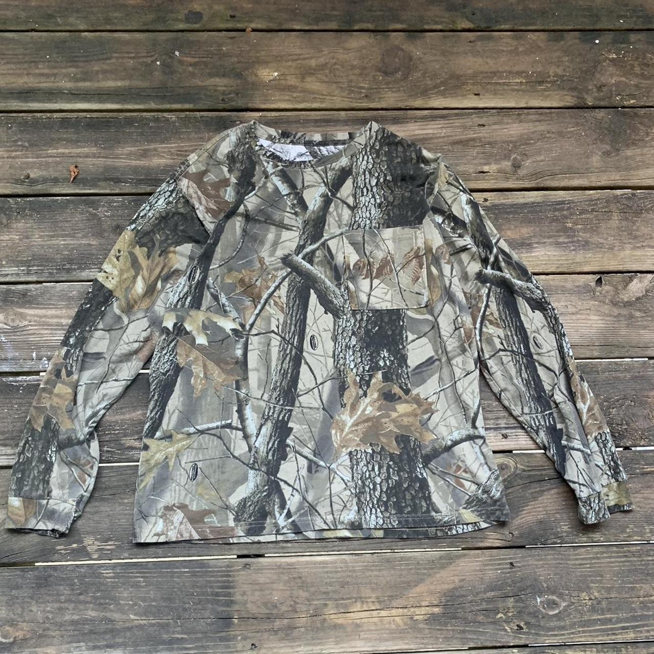 Real tree camo long sleeve shirt Tagged large 23 pit... - Depop