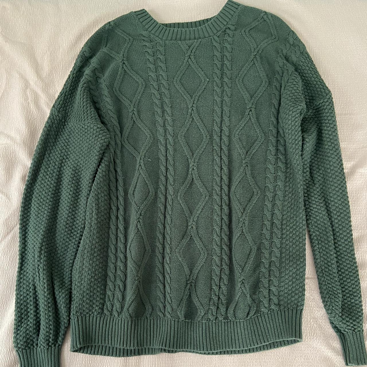 crochet sweater from hollister size xs but could... - Depop