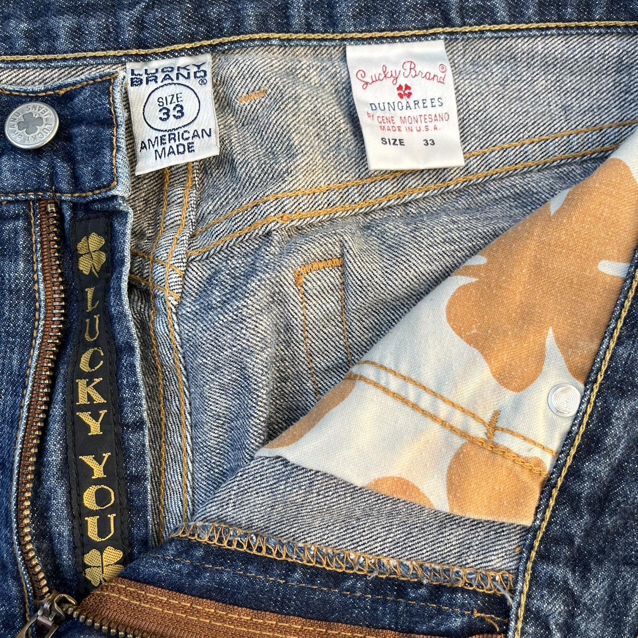 🍀Lucky Brand Dungarees 🦅Made In USA 😎Baggy 33x30 😜f | Depop