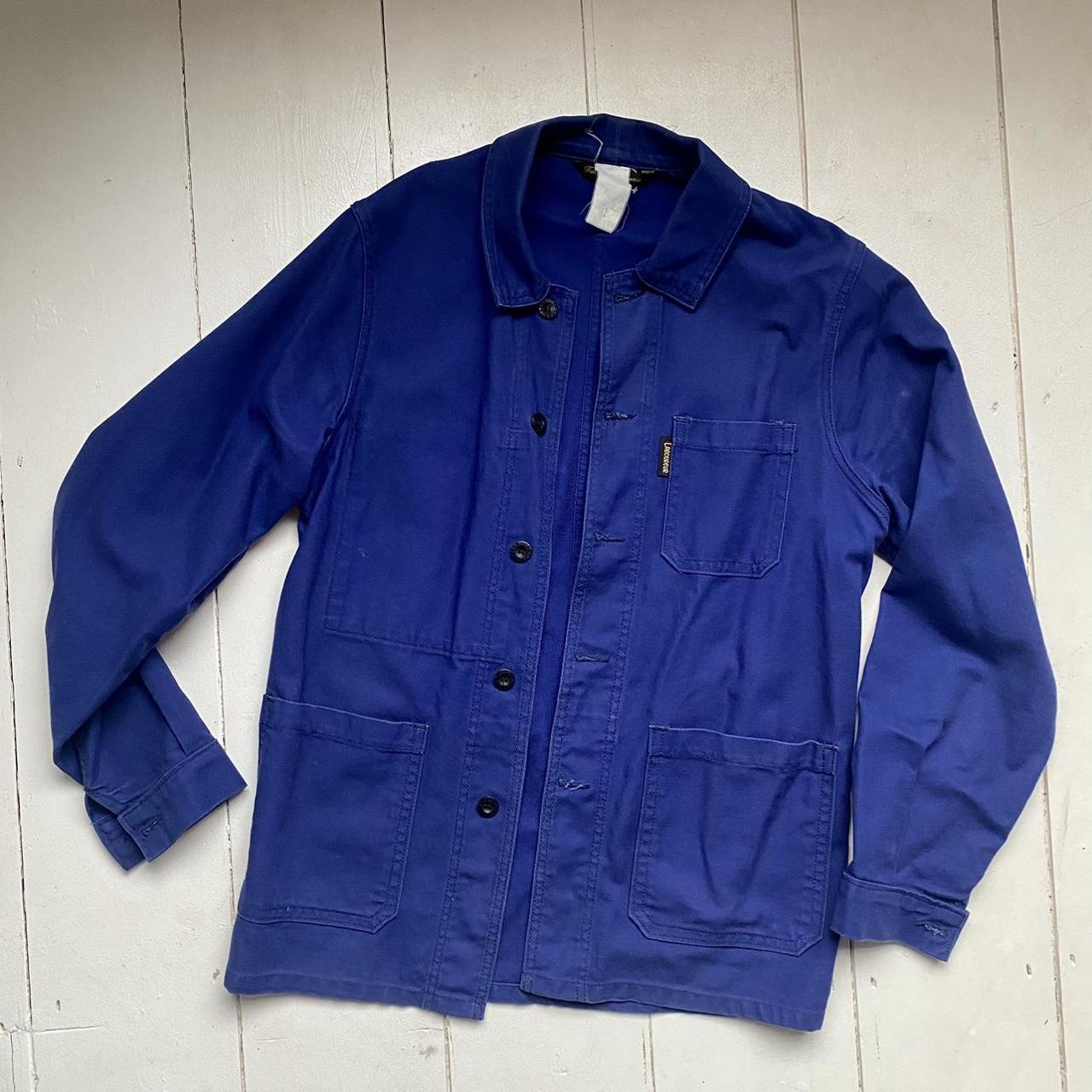 Le Laboureur French Work Chore Jacket Blue Rare Size... - Depop