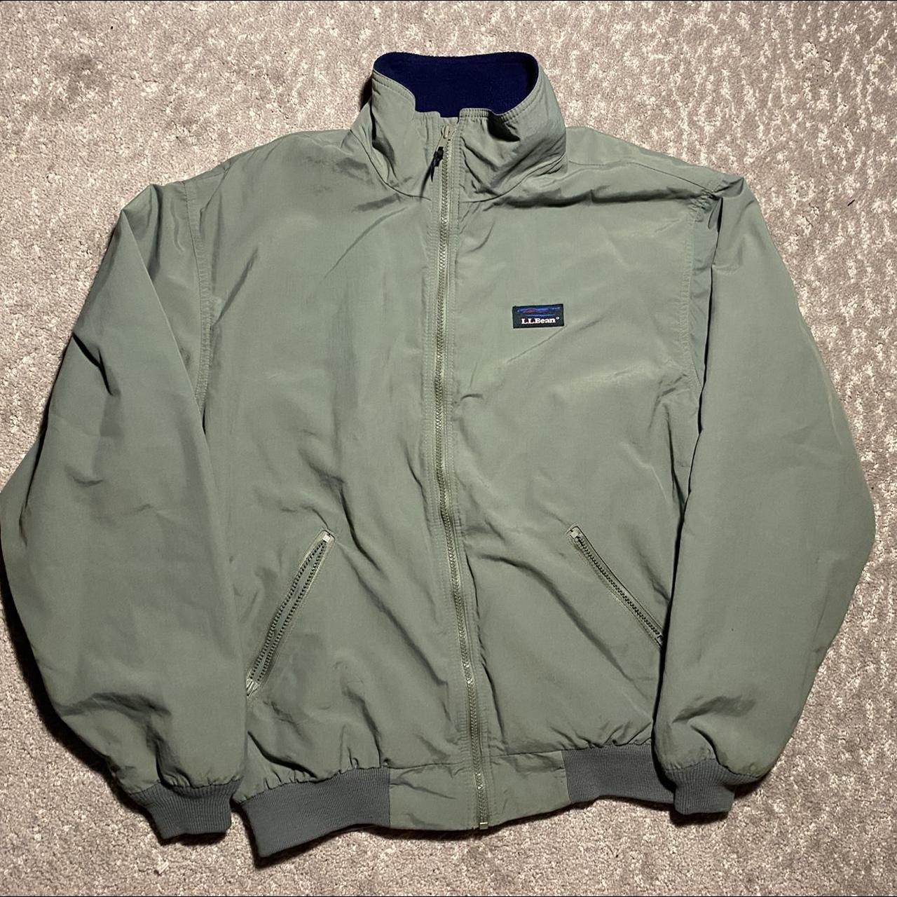 L.L.Bean Men's Green and Navy Jacket | Depop