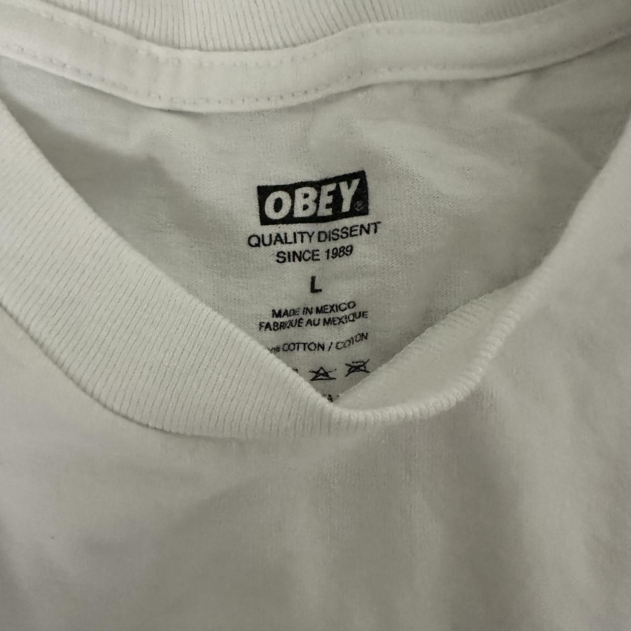 Obey Men's White T-shirt (2)
