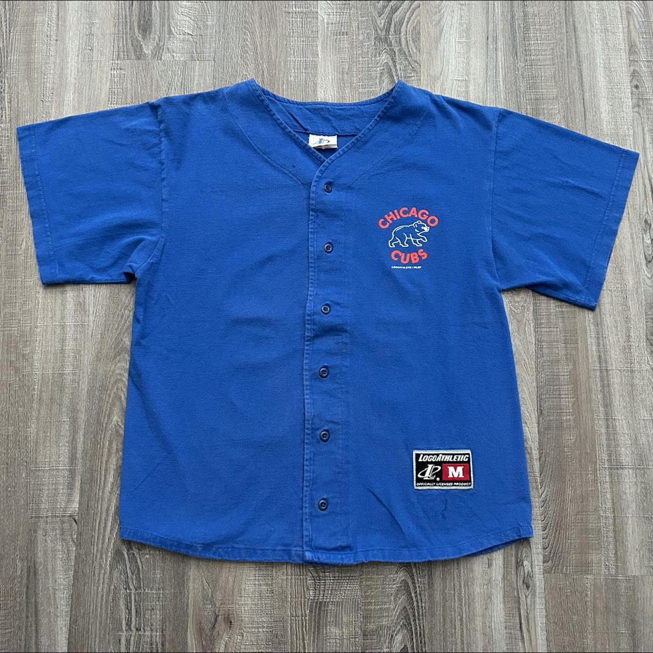 VTG 90s Chicago Cubs Jersey Short Sleeve Button Down 