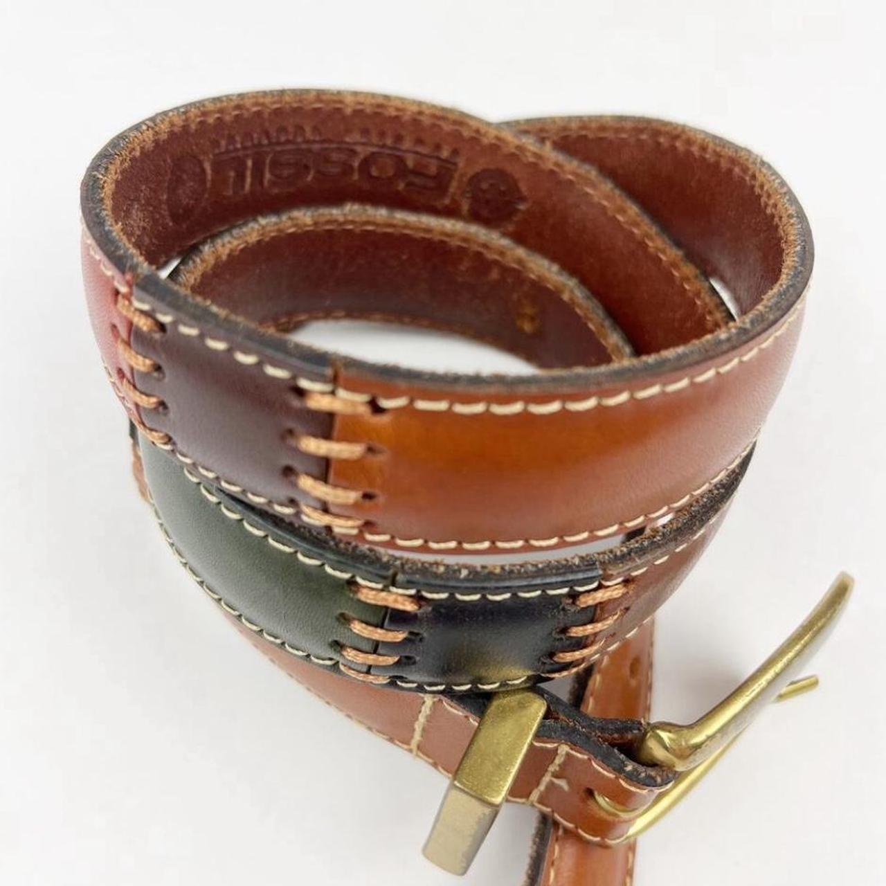 Fossil Women's Belt - Brown/Multi – Fossil Stitch… - image 8