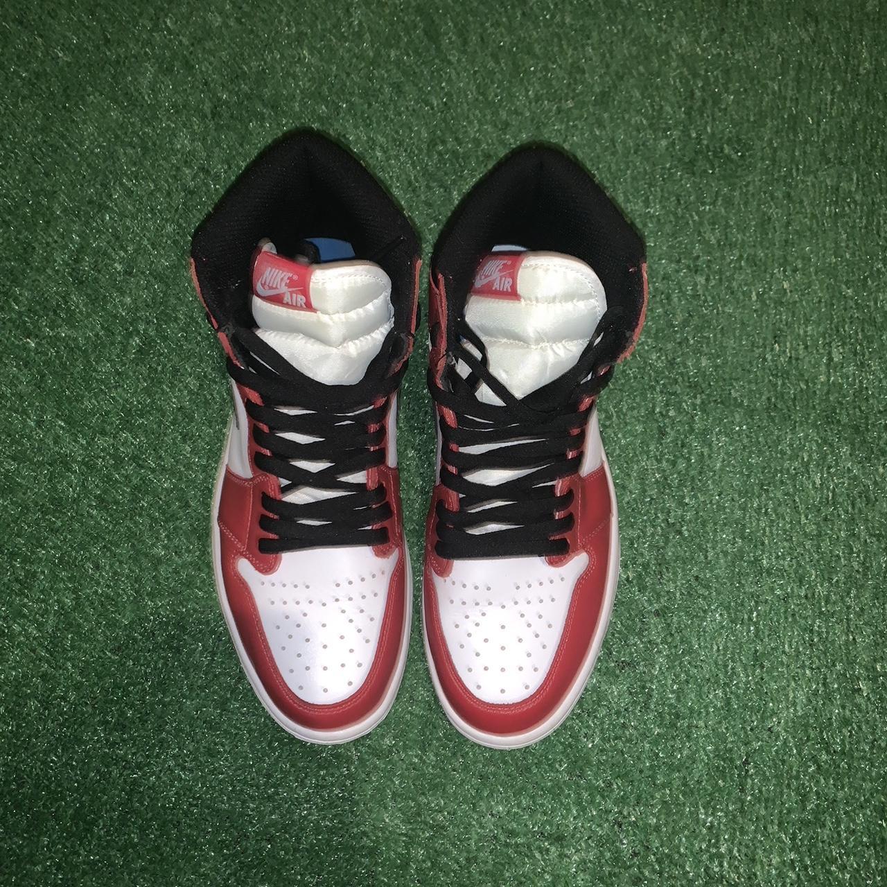 Jordan Men's Red and White Trainers (3)