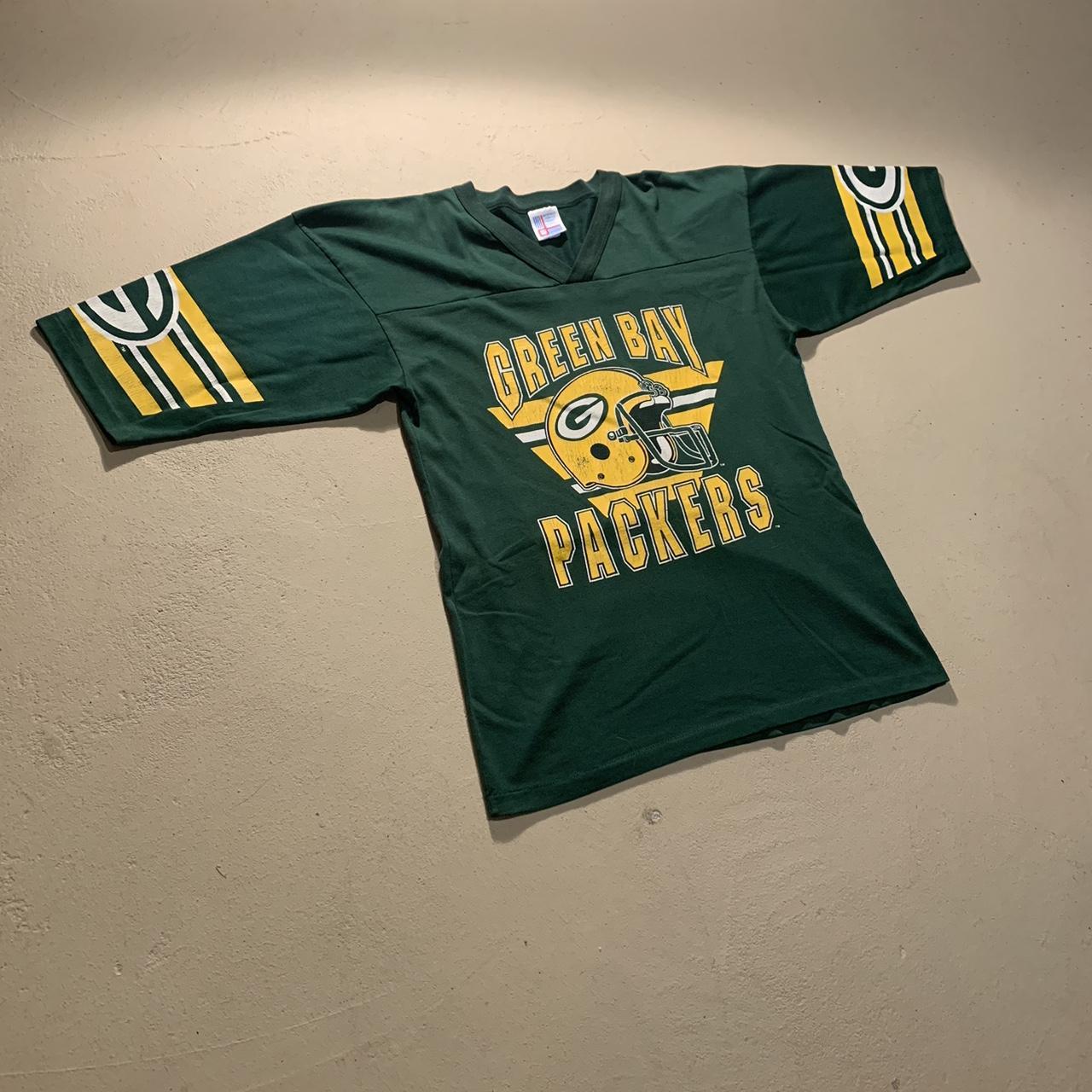 Vintage 80's Green Bay Packers Jersey style shirt - Depop