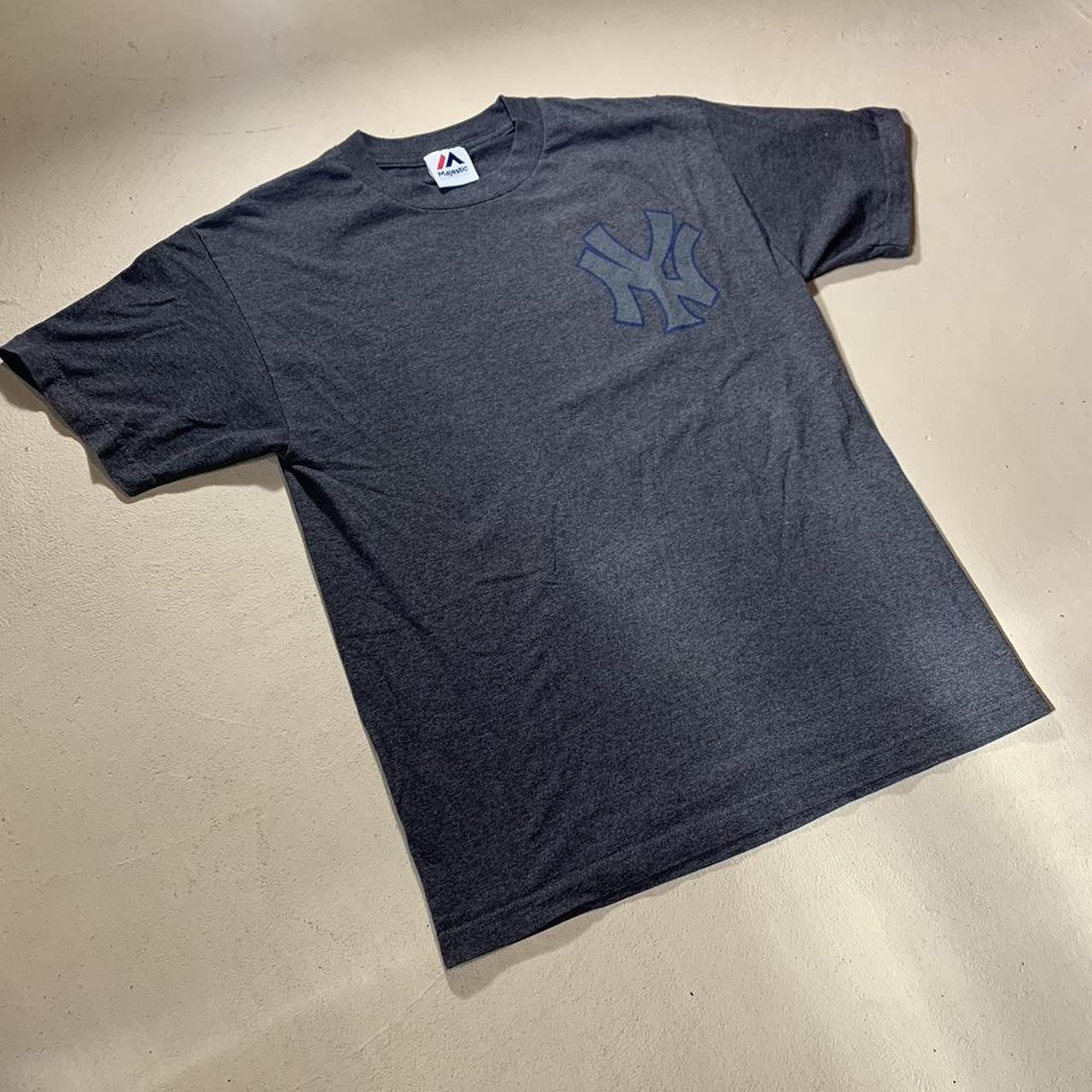 y2k pinstripe authentic majestic yankees jersey - Depop