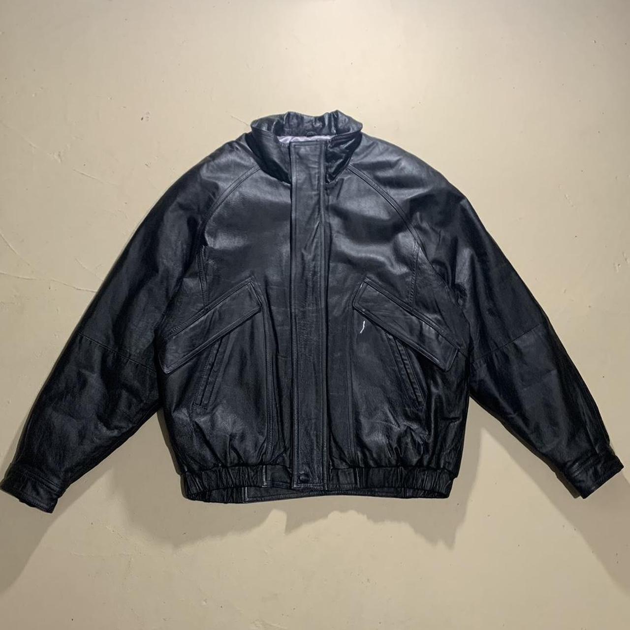 Vintage Joshua Ross Leather Jacket Size - L Pit To... - Depop