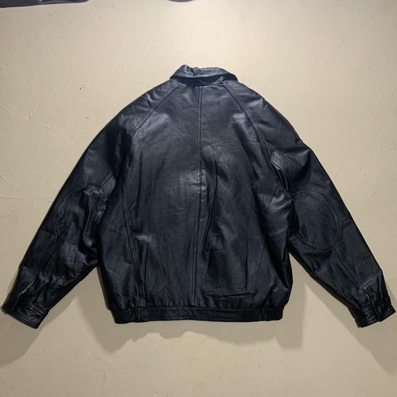 Vintage Joshua Ross Leather Jacket Size - L Pit To... - Depop