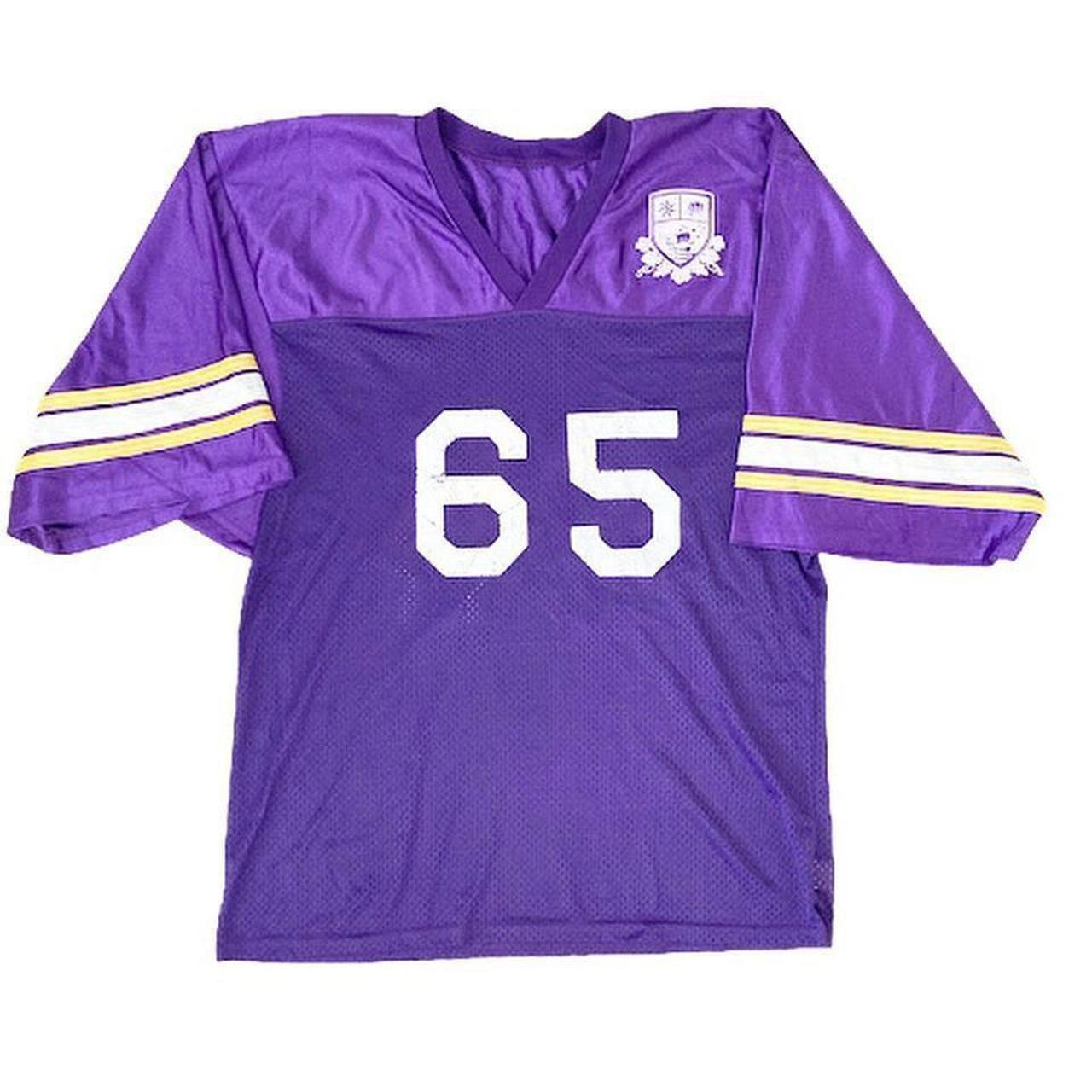 Vintage American football jersey in purple and - Depop