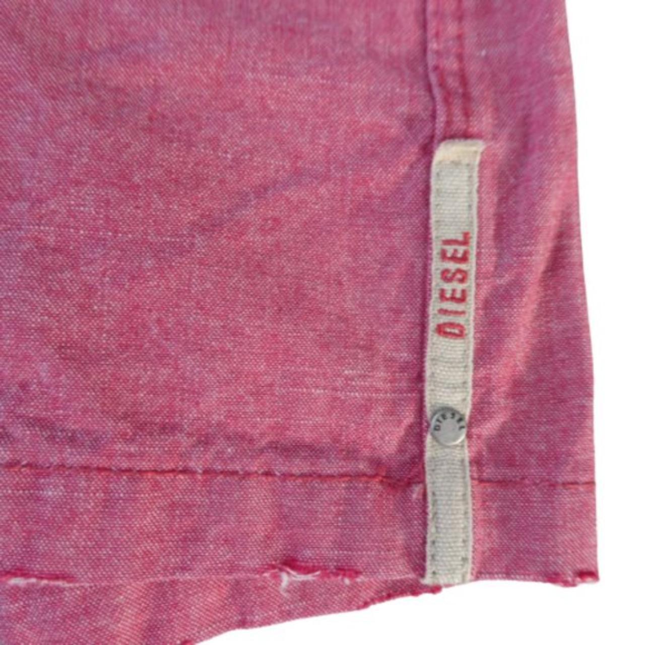 Diesel Mini Skirt Pink Denim Logo Hardware Pleated... - Depop