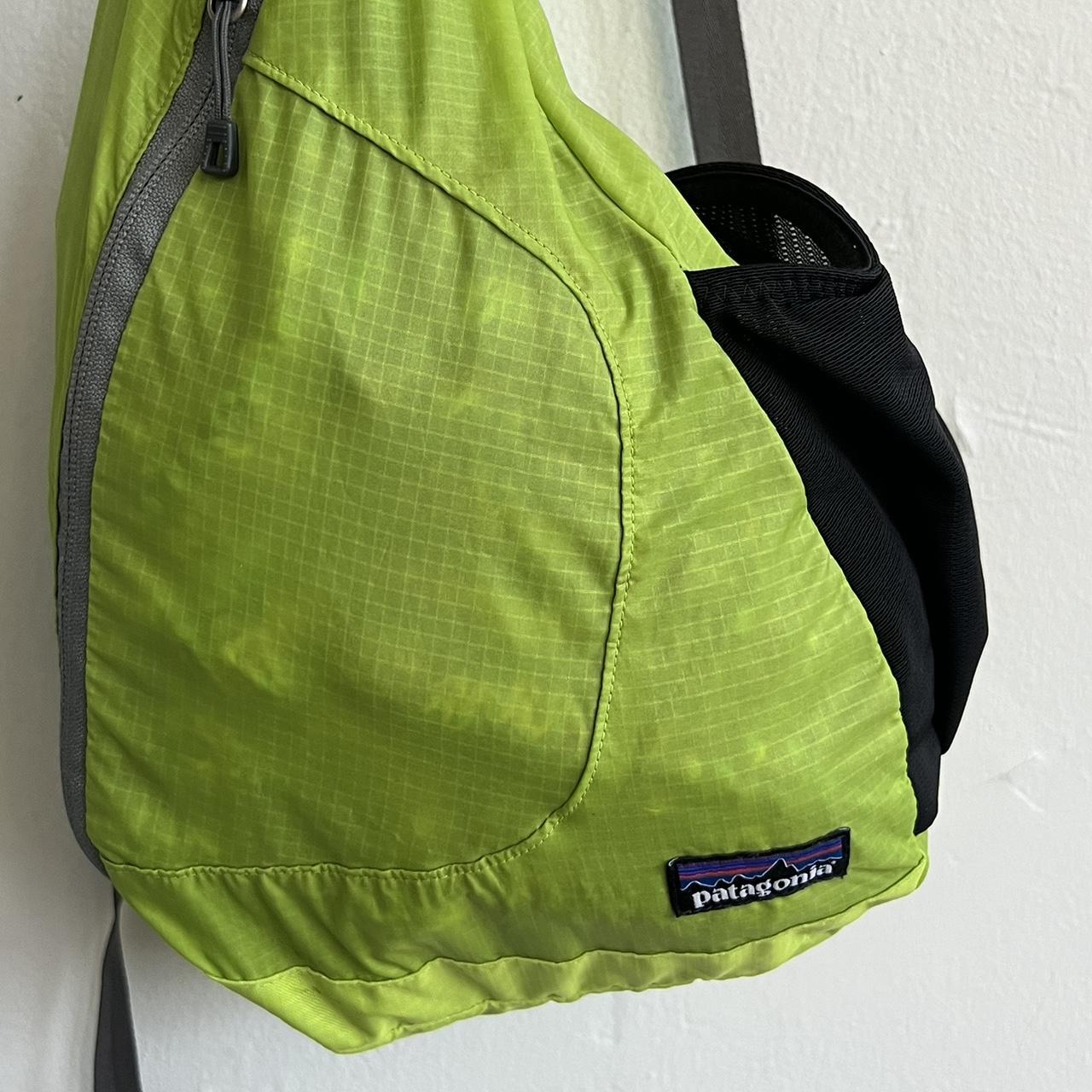Great Lime Green Patagonia sling bag in A+... Depop