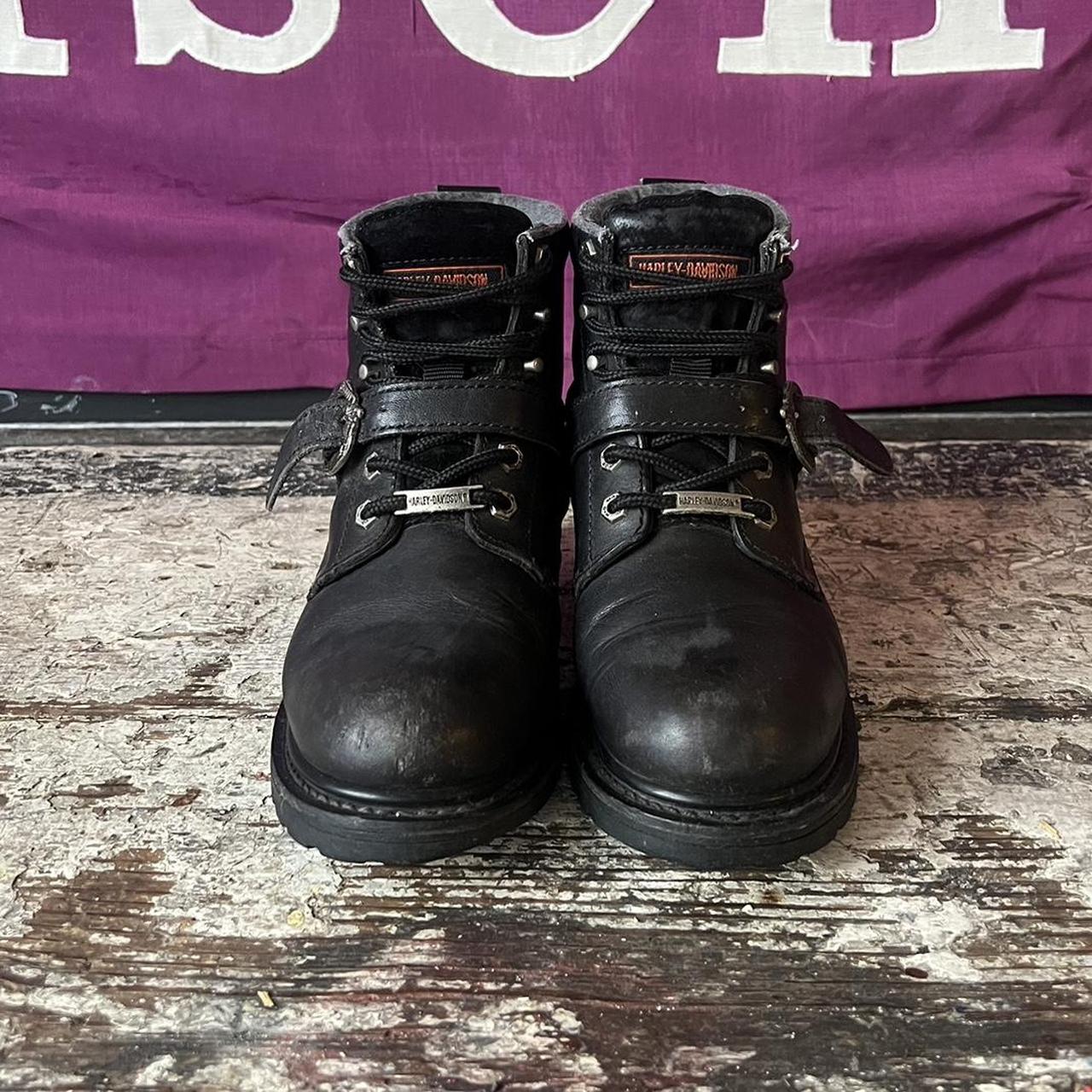 Y2K Womens Harley Davidson Biker Boots. Very good... - Depop