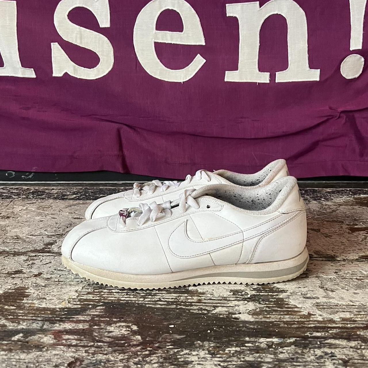2014 All White Nike Cortez. Mens 9.5 Show some wear... - Depop