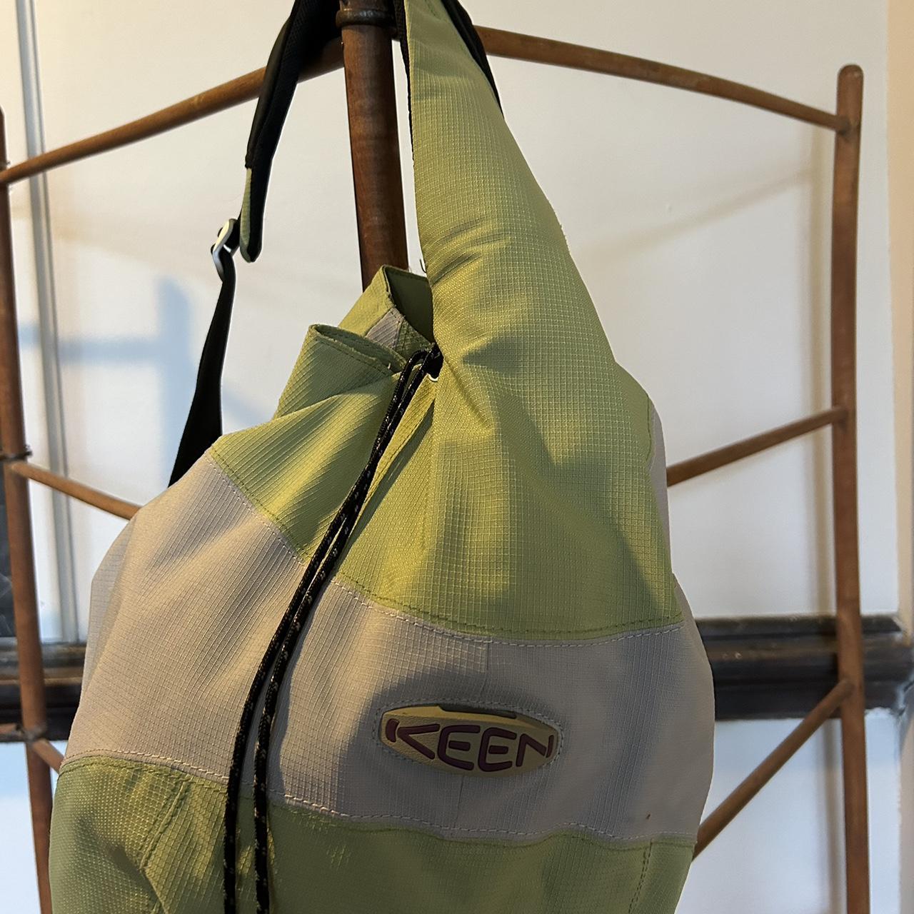 Amazing Y2K Keen Sling backpack in green. Lots of... - Depop