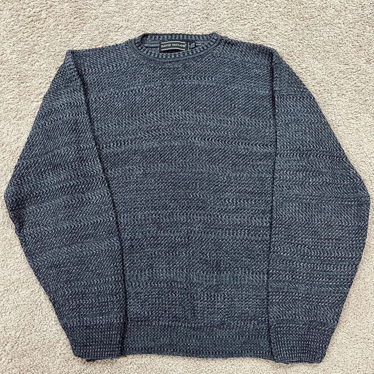 Men's Grey And Black Jumper 