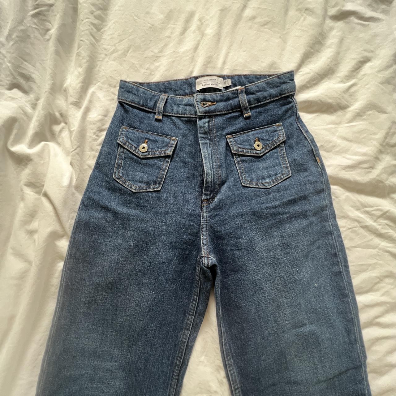 & other stories bootcut pocket detail jeans - Depop
