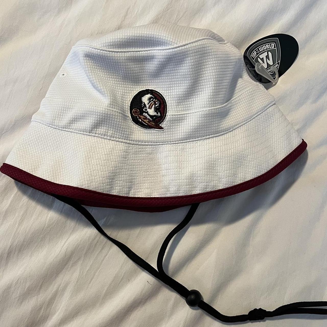 Florida State Seminoles Top Of The World Backswing Bucket Hat - White