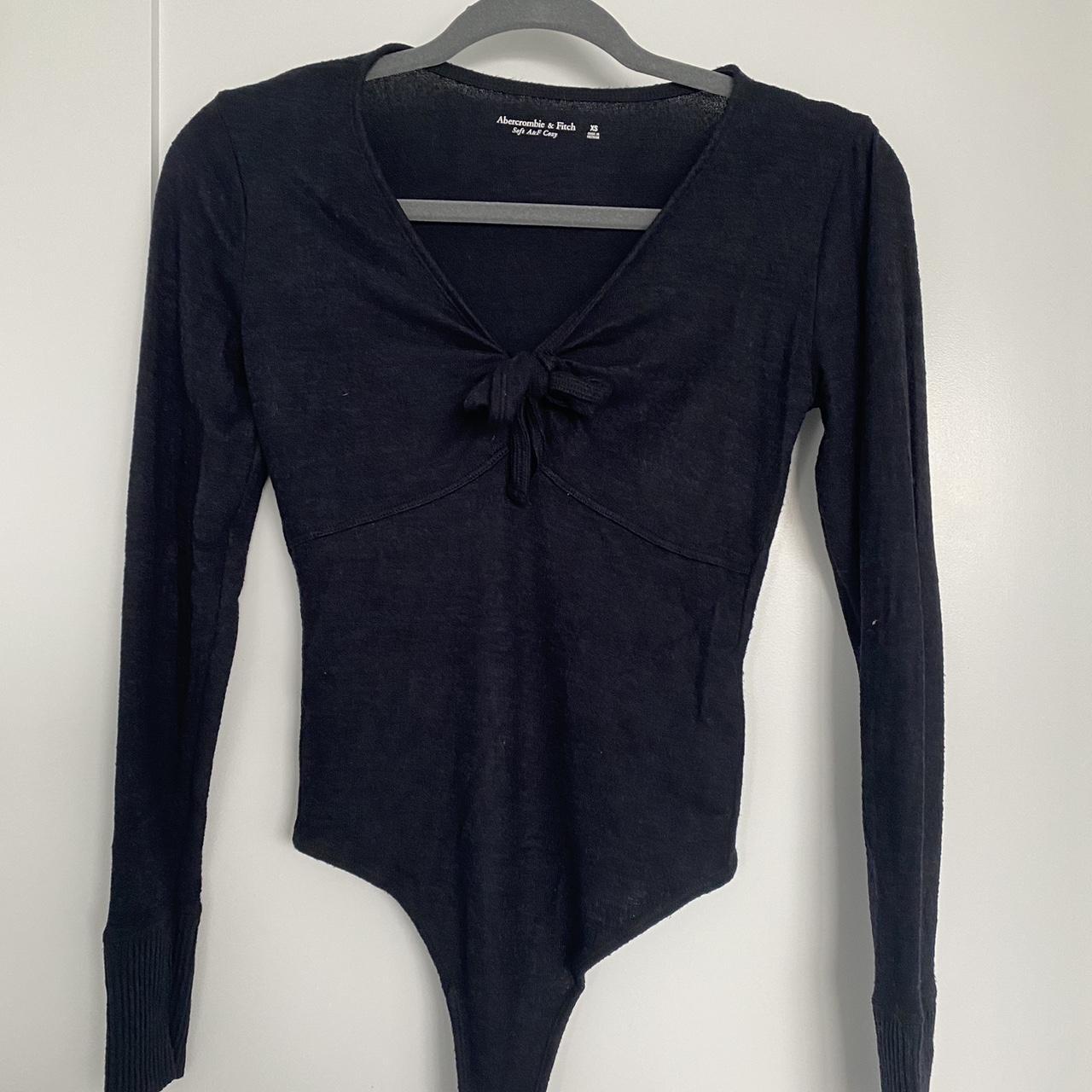 Abercrombie & Fitch Women's Black Bodysuit | Depop