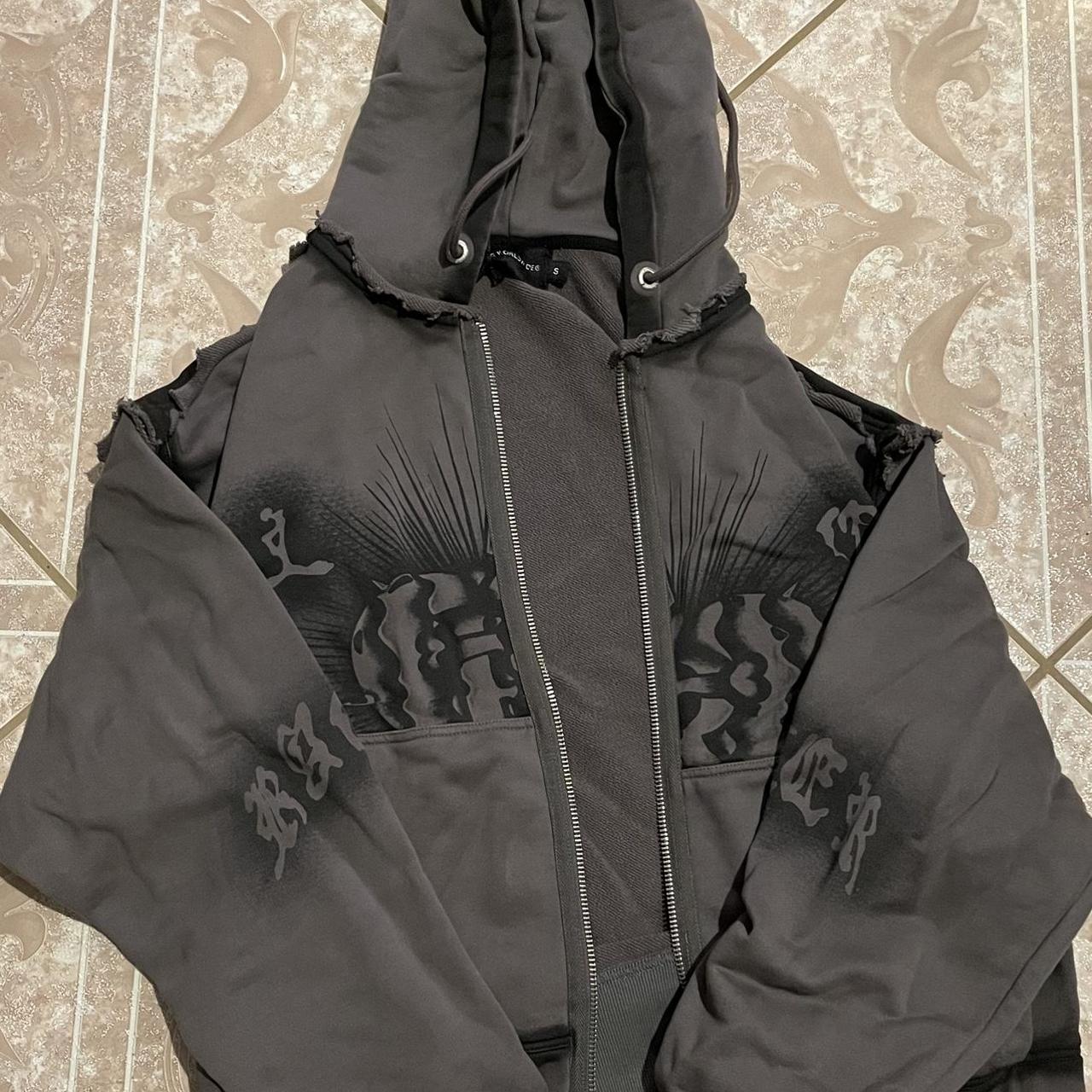 Racer Worldwide distressed jacket -never worn - Depop