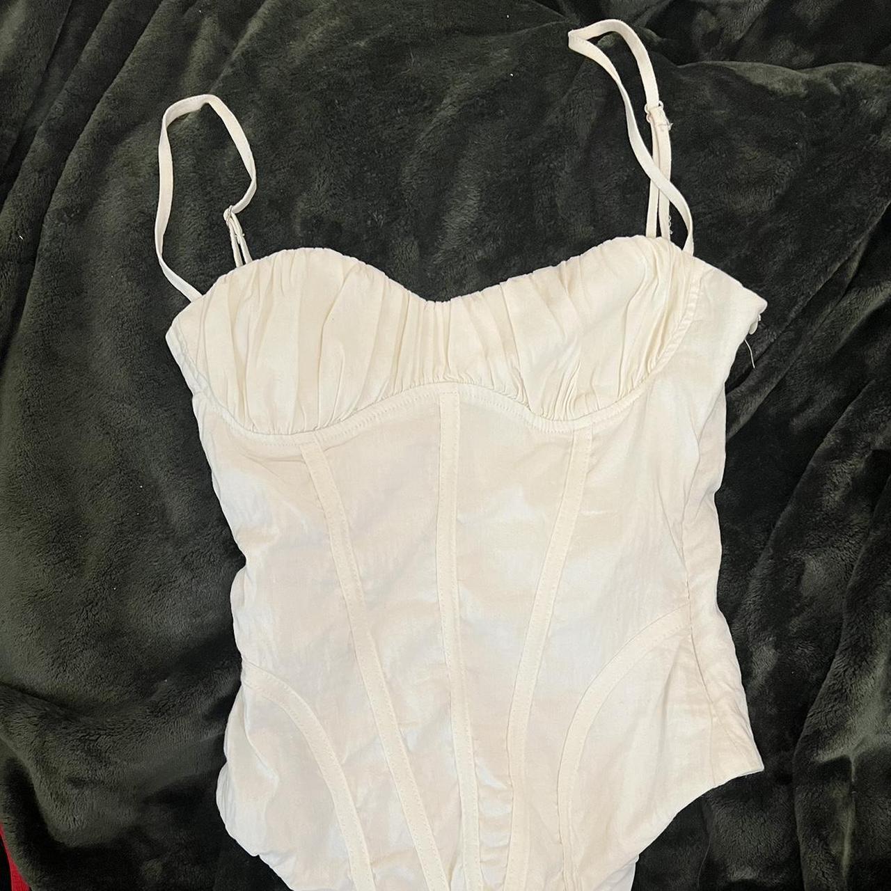 Zara white bodysuit xs - Depop