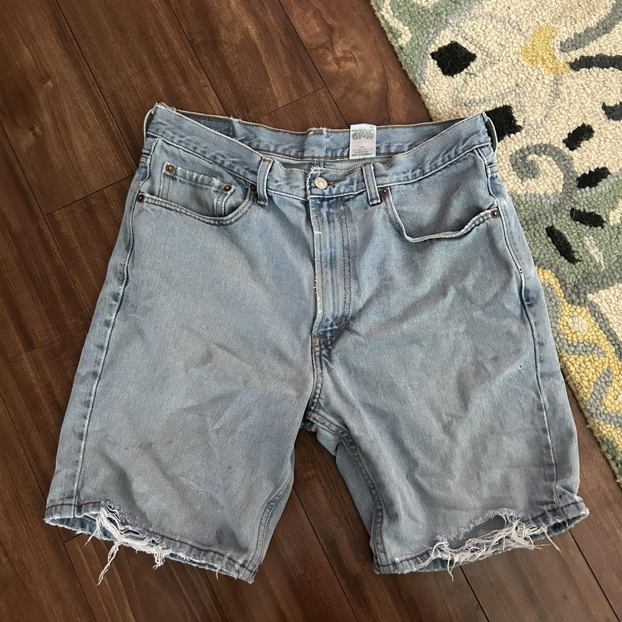 distressed Levi jorts #jorts #levi #distressed - Depop