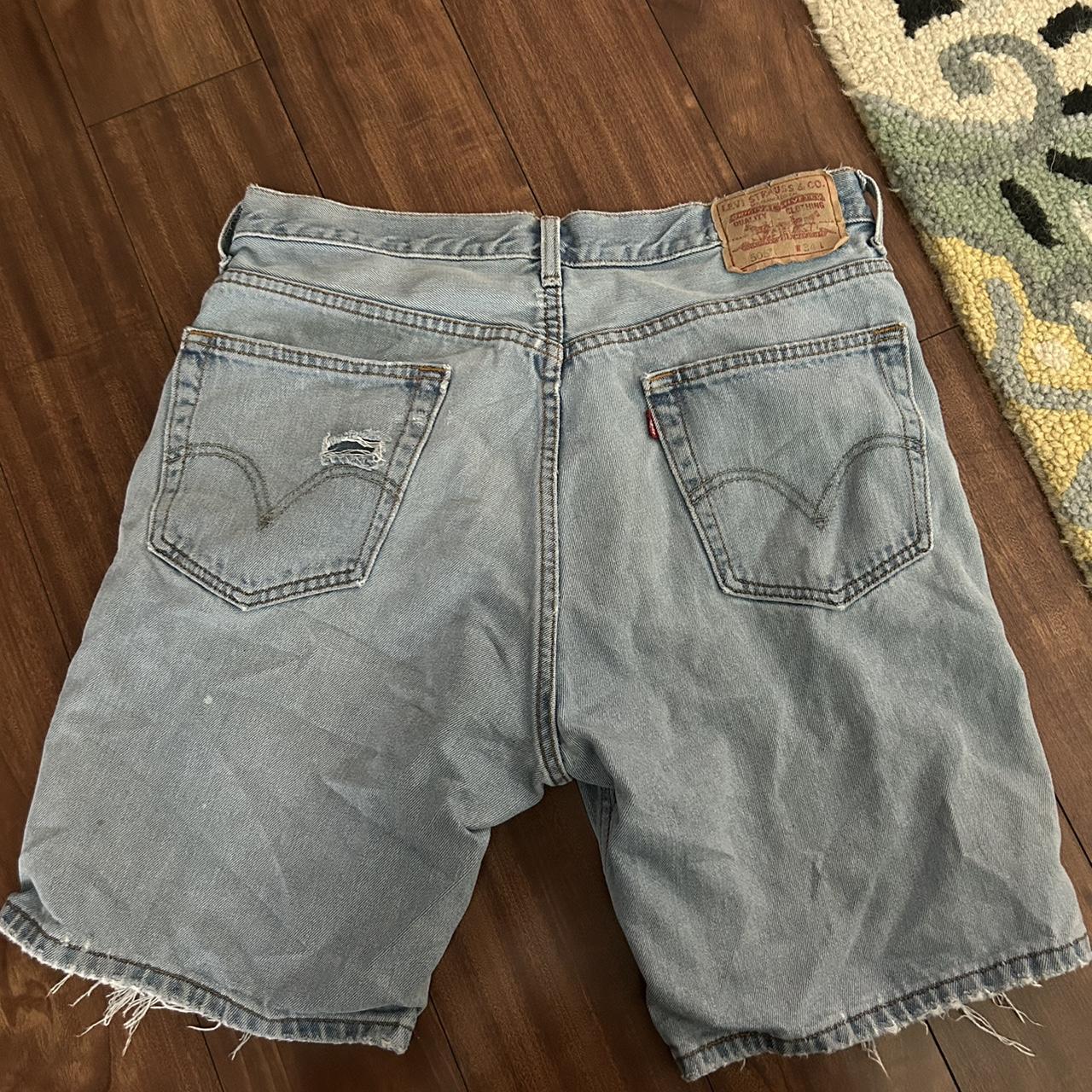 distressed Levi jorts #jorts #levi #distressed - Depop