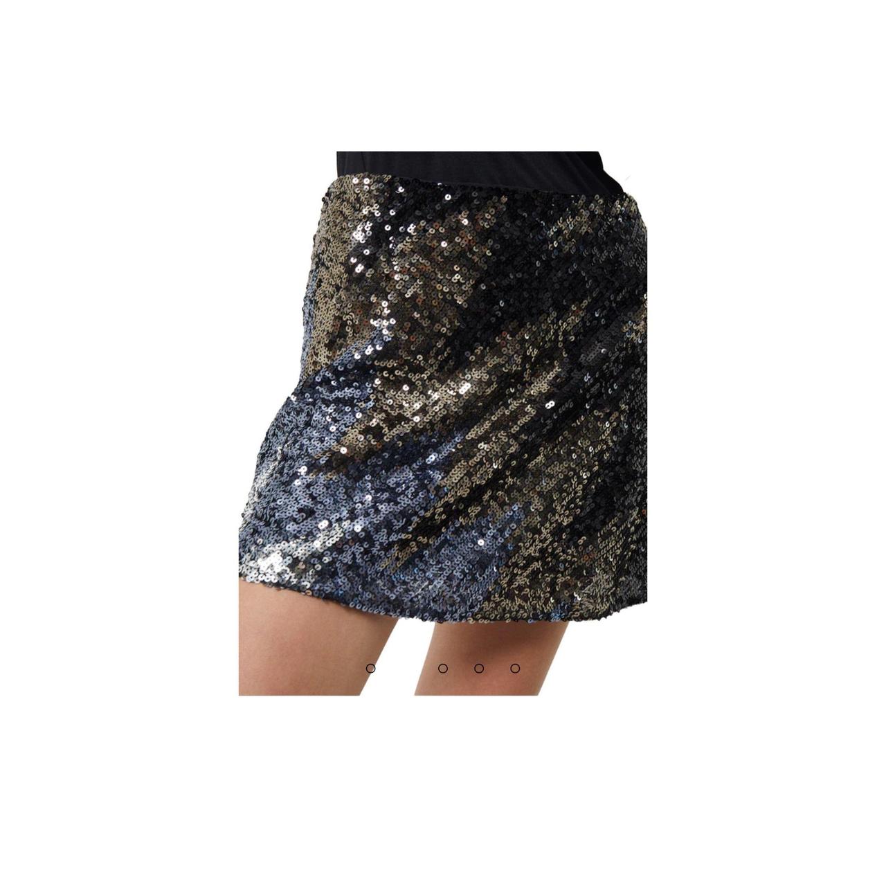 French connection clearance gold sequin skirt