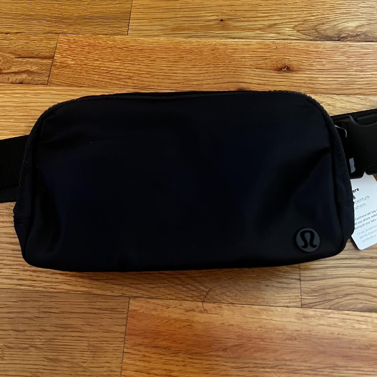 Lululemon All Black Fanny Pack never before used,... Depop