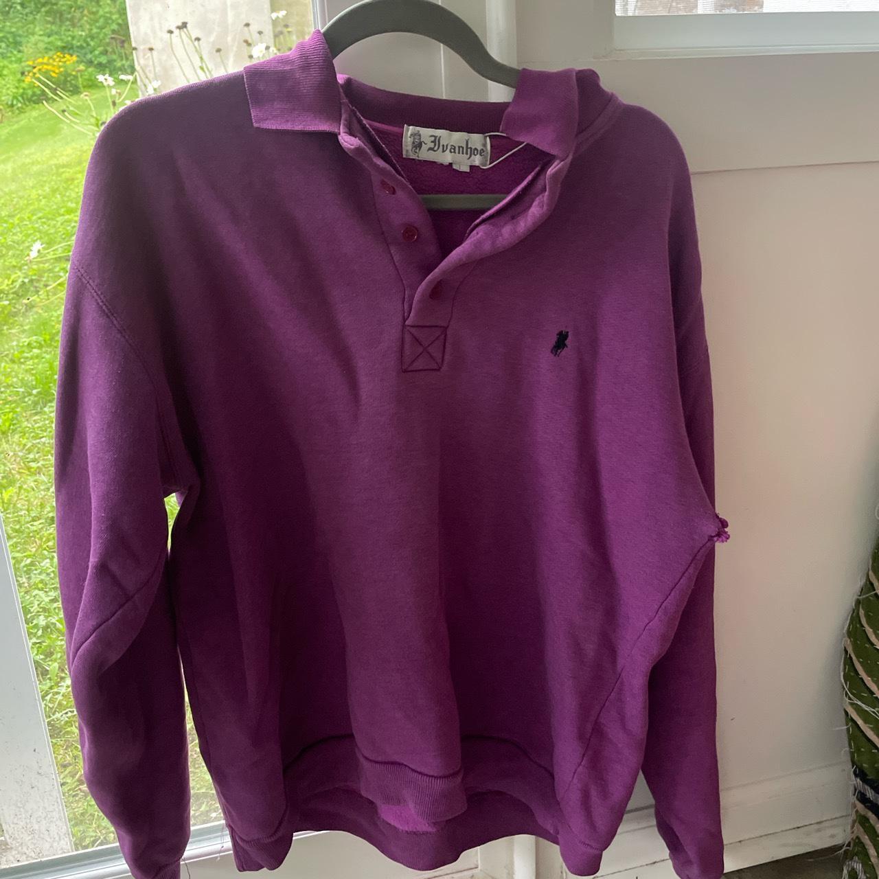 Black and discount purple polo hoodie