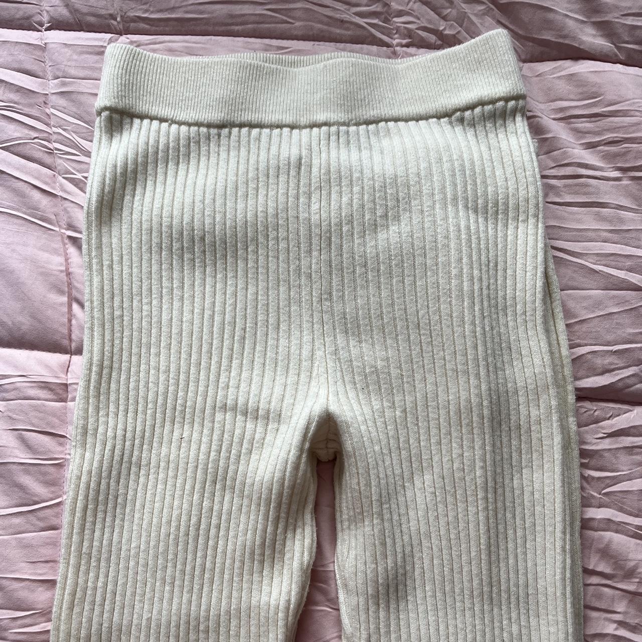 H & M Ribbed Flared leggings Stretchy and long so - Depop