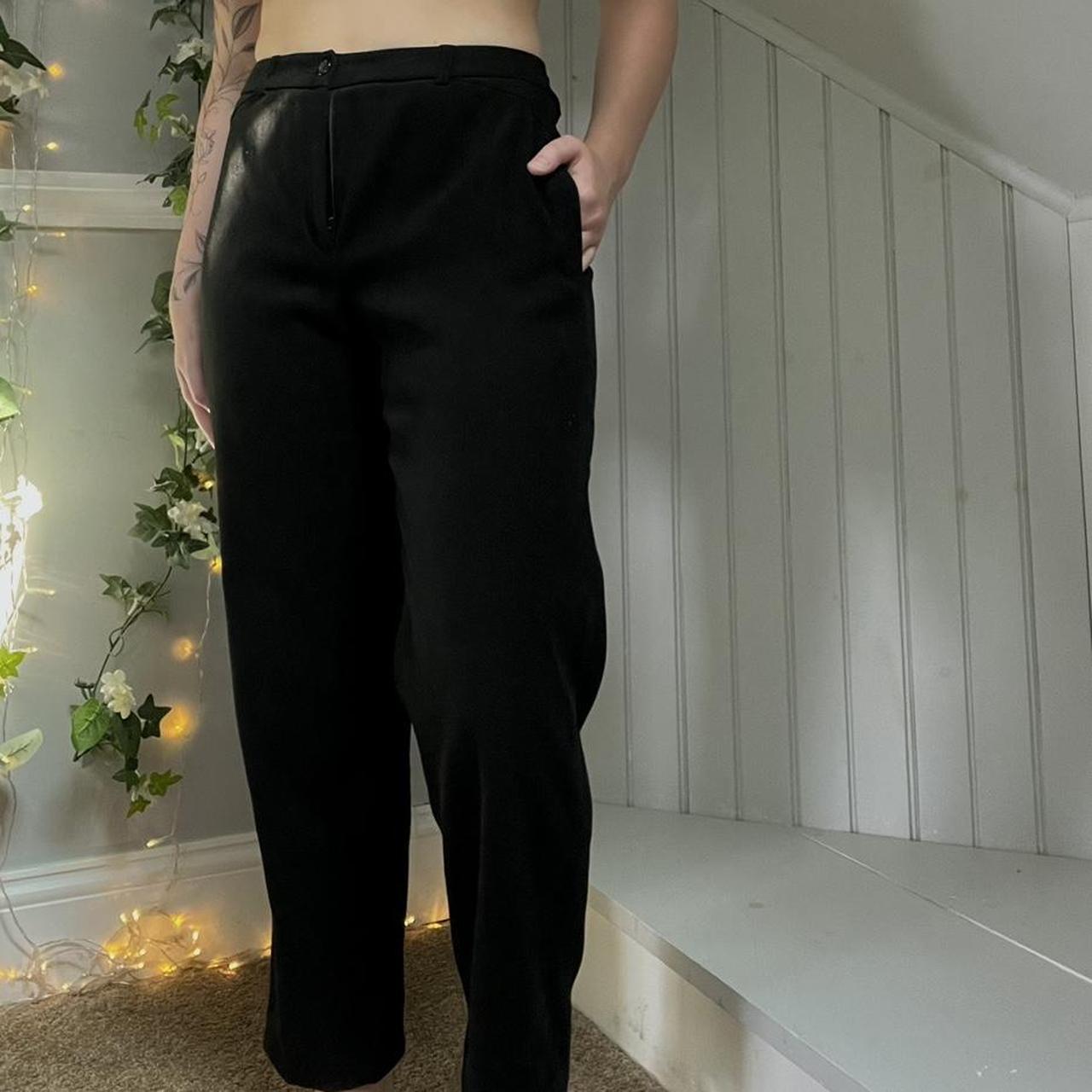 Buy Elle Black Semi Fitted Trousers for Women Online @ Tata CLiQ