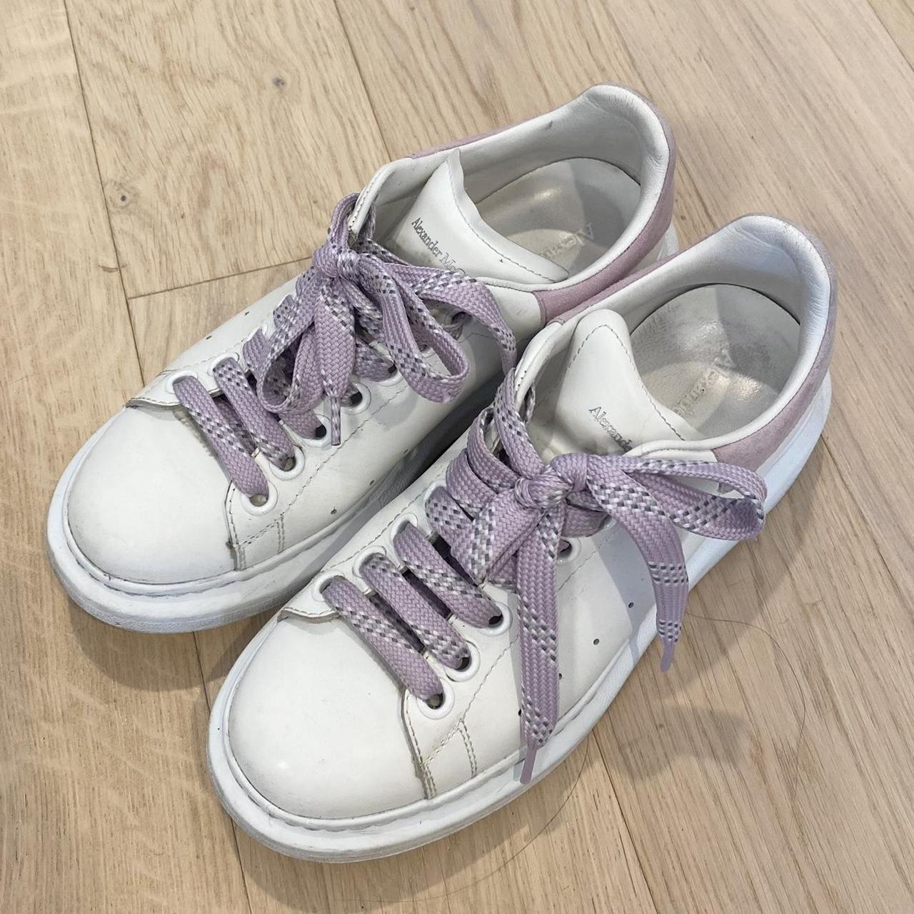 Alexander McQueen Women's Purple and White Trainers | Depop