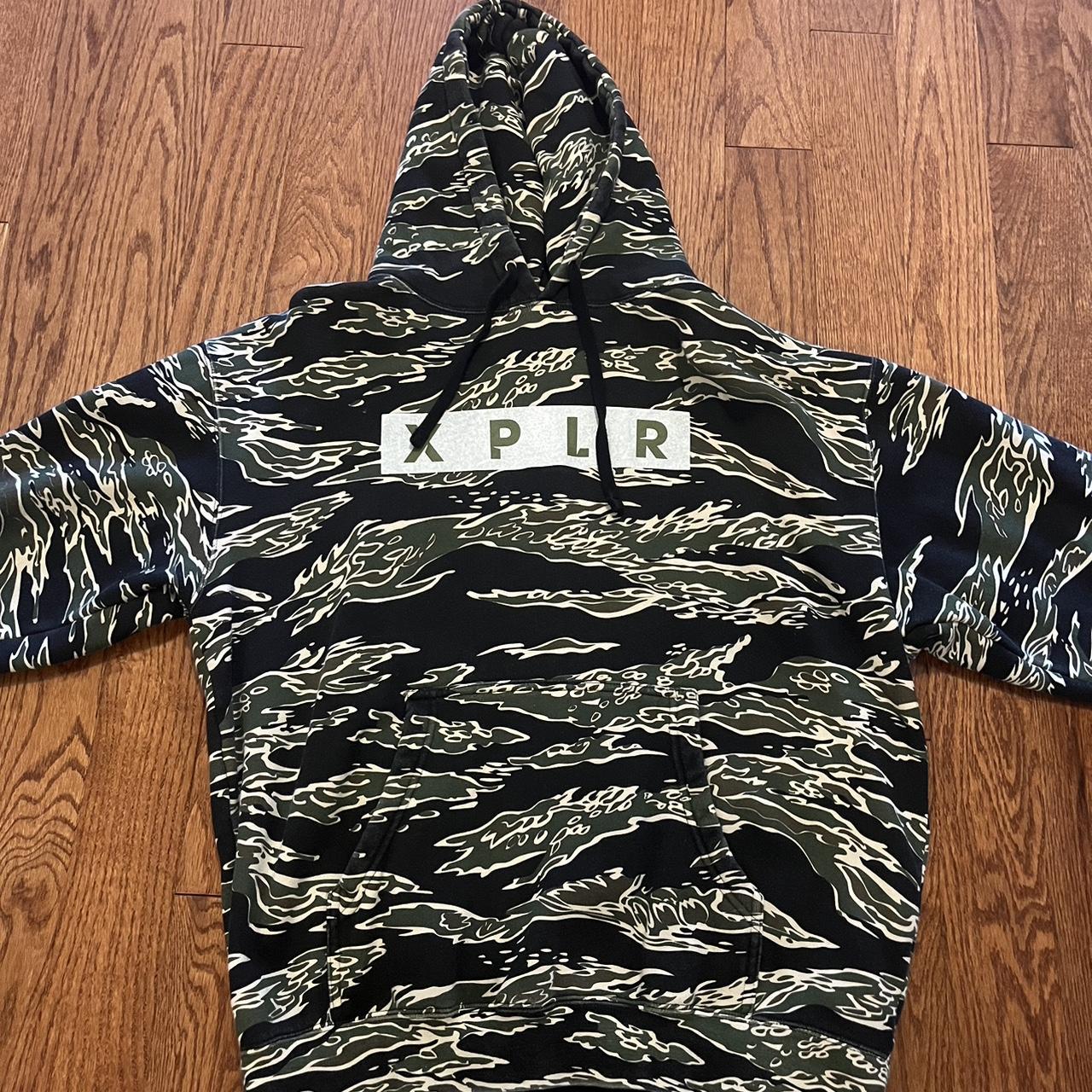 Sam and Colby Camo XPLR Hoodie Size L Depop