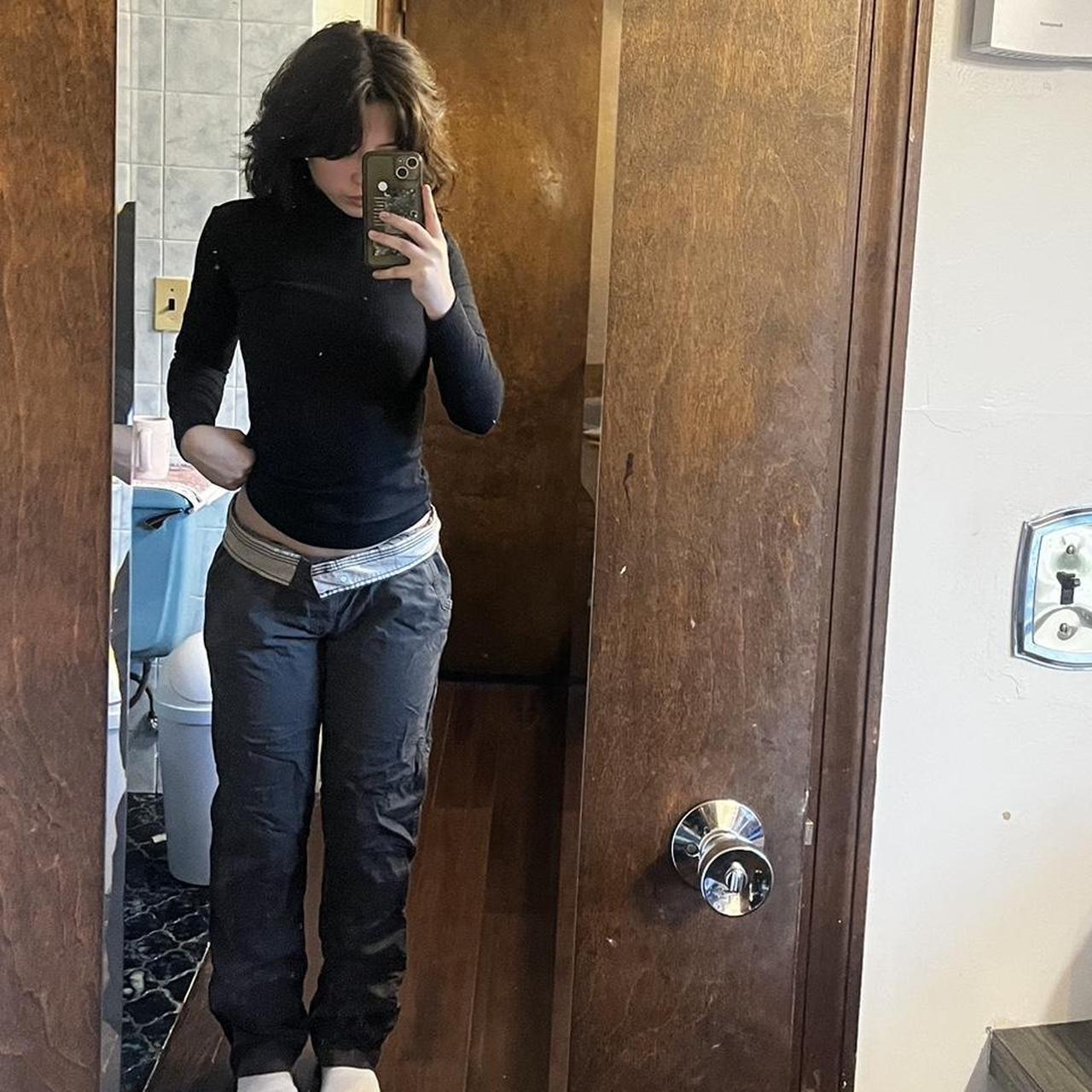 Mid rise pants unisex pants, fits a small/medium... - Depop