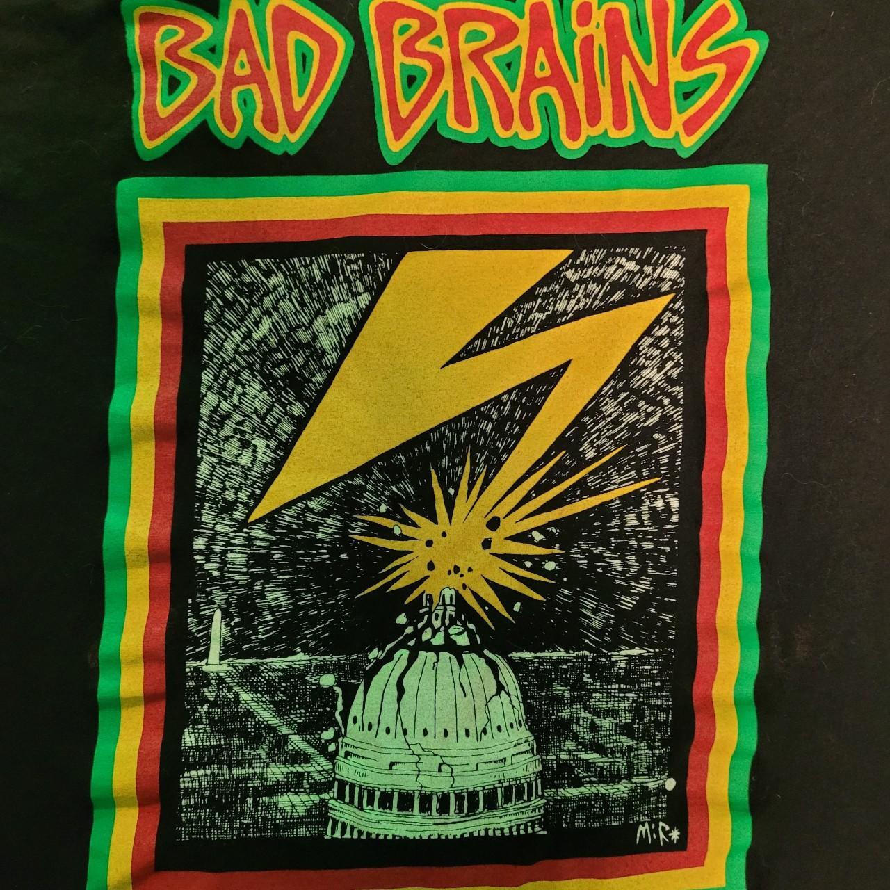 Bad Brains banned in dc logo punk band tee. size - Depop