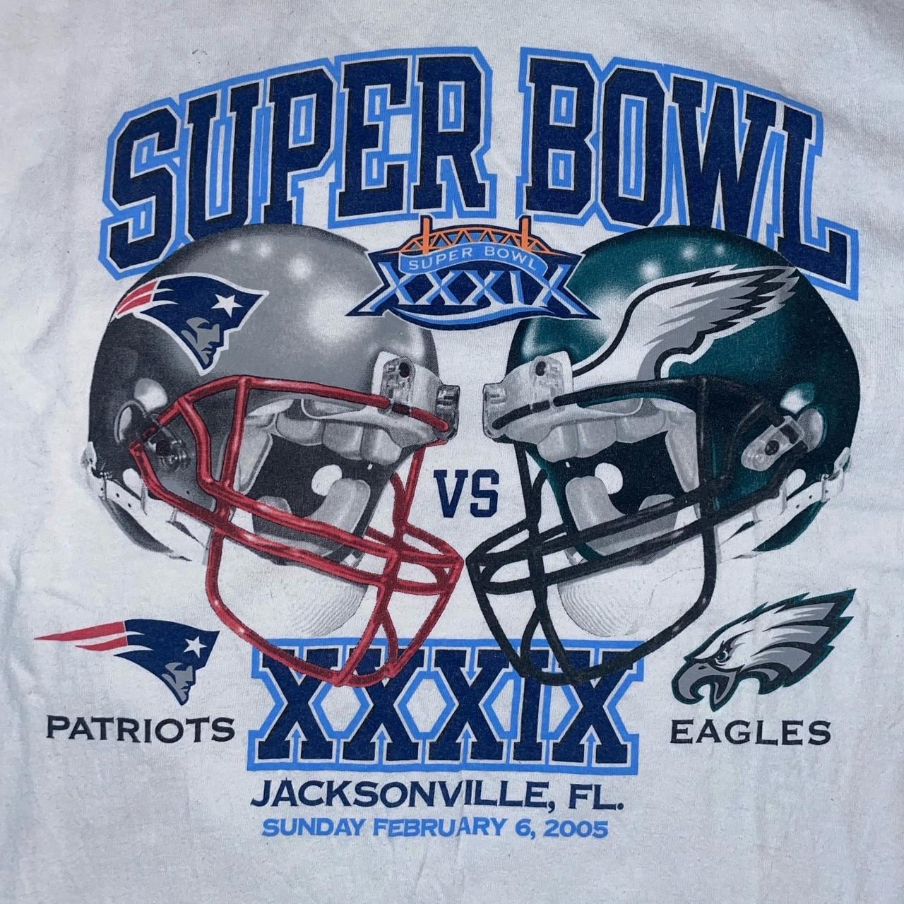 Vintage NFL Eagles Vs Patriots 2005 Super bowl - Depop