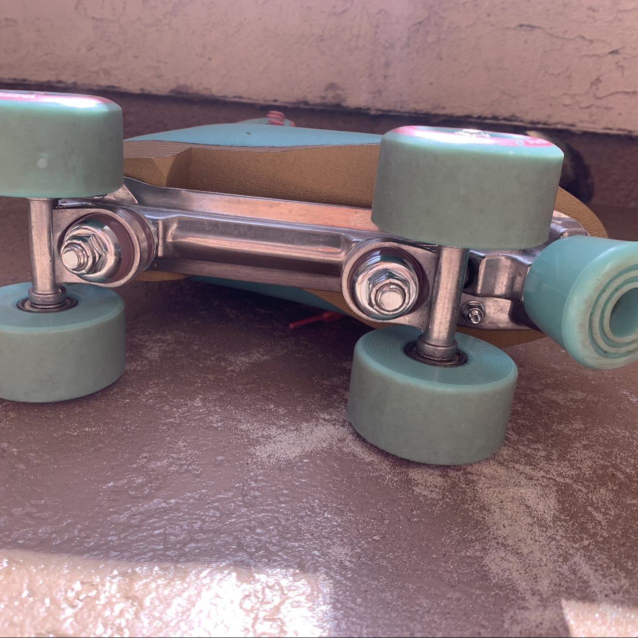 Tame Impala PinkBlue Roller skates! Only used a... Depop