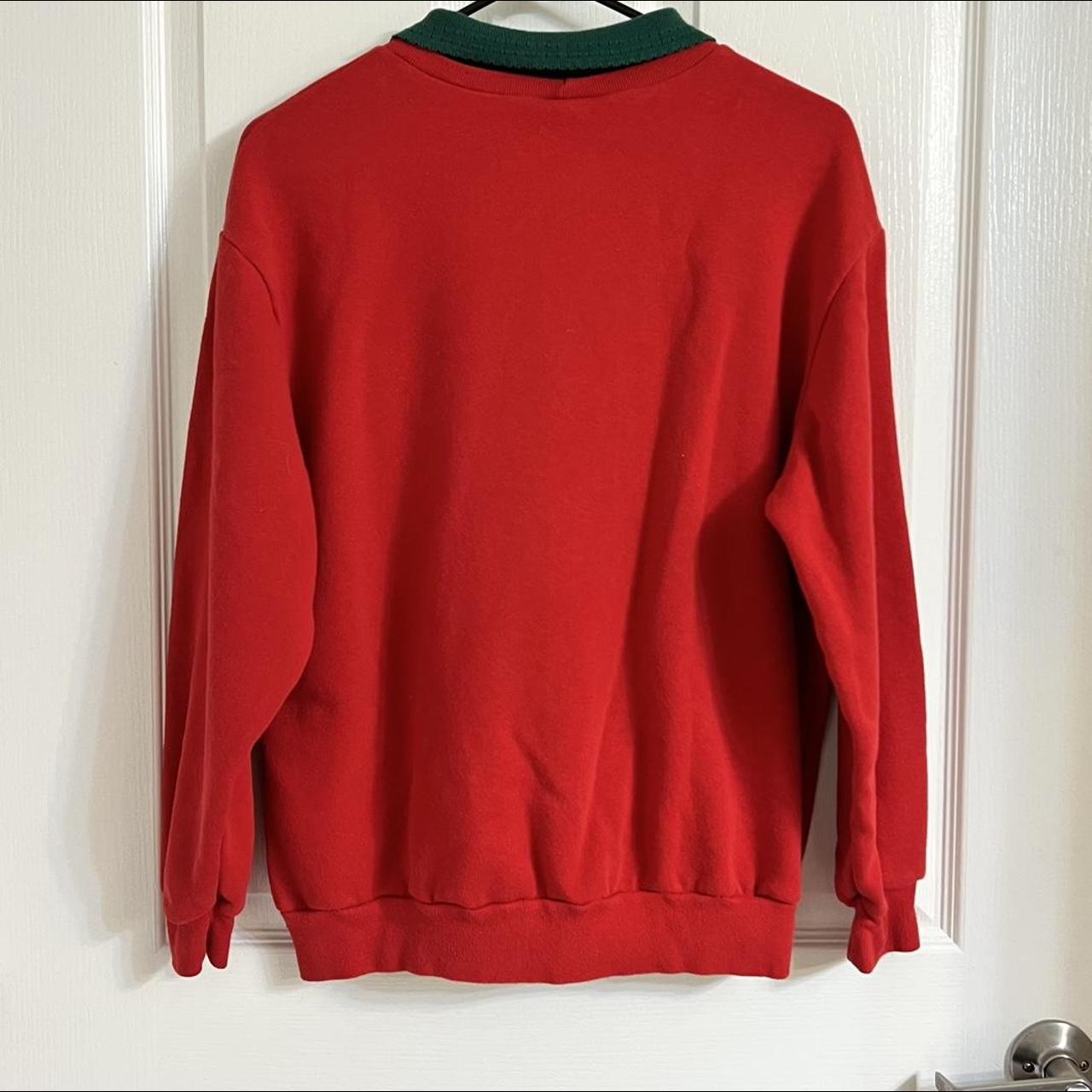 Women's Red and Green Sweatshirt | Depop