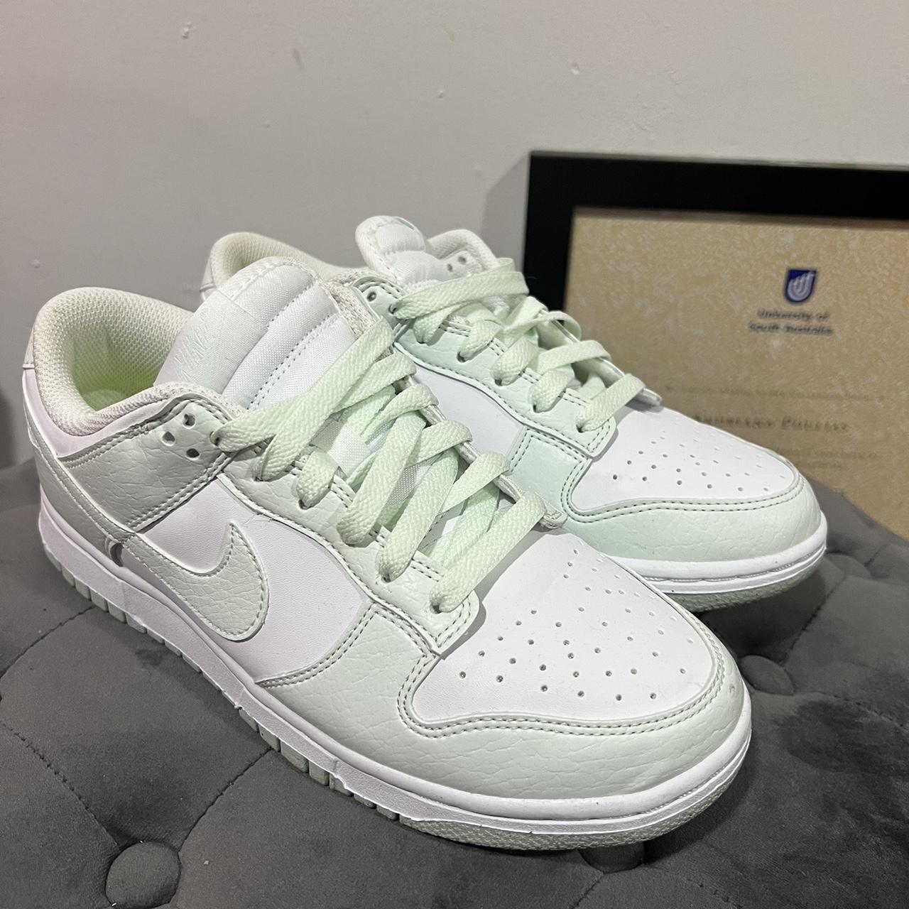 Nike mint green woman s dunk shoes UK 5.5 8 Depop