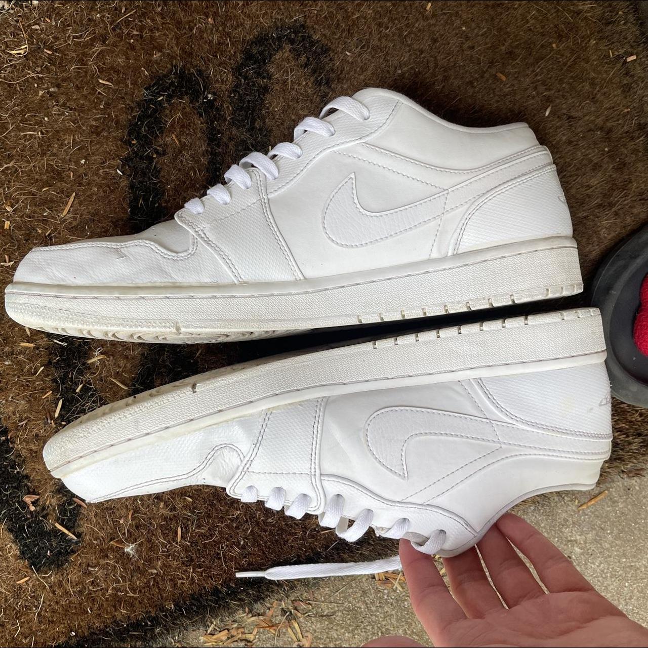 2014 Jordan 1 Low Triple White Size 13 with fair... - Depop