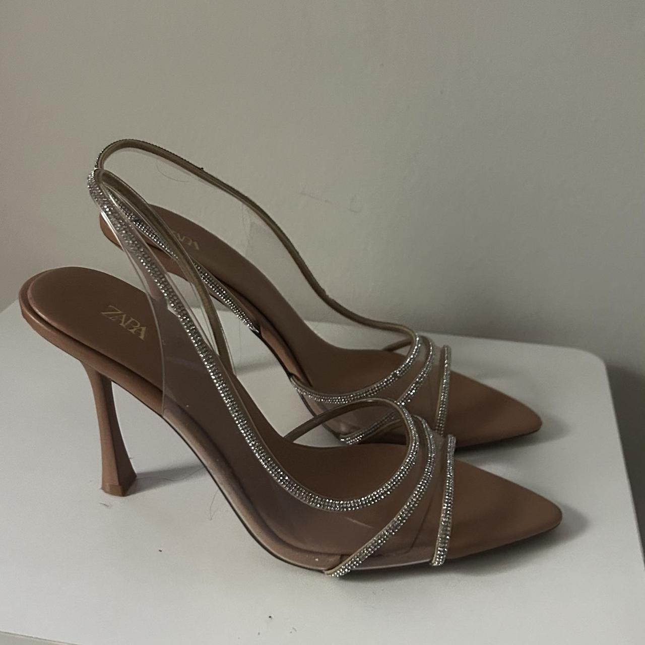 Zara tan heels sale