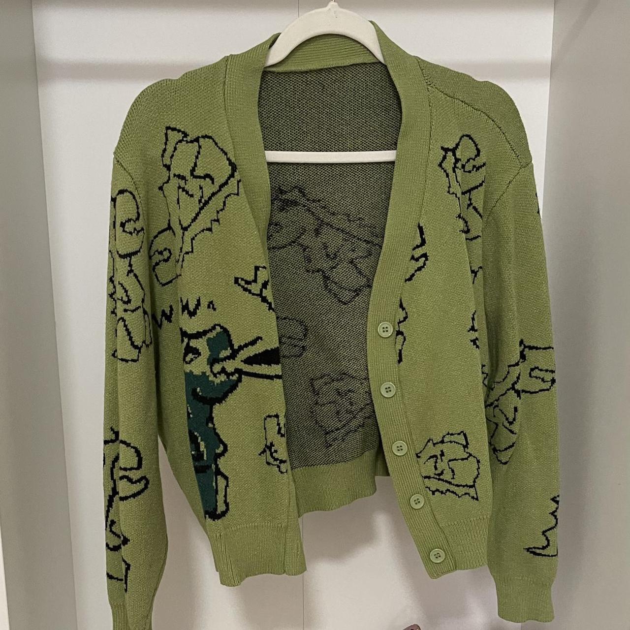 CIDER green dinosaur cardigan.NNNever worn, but tags... Depop