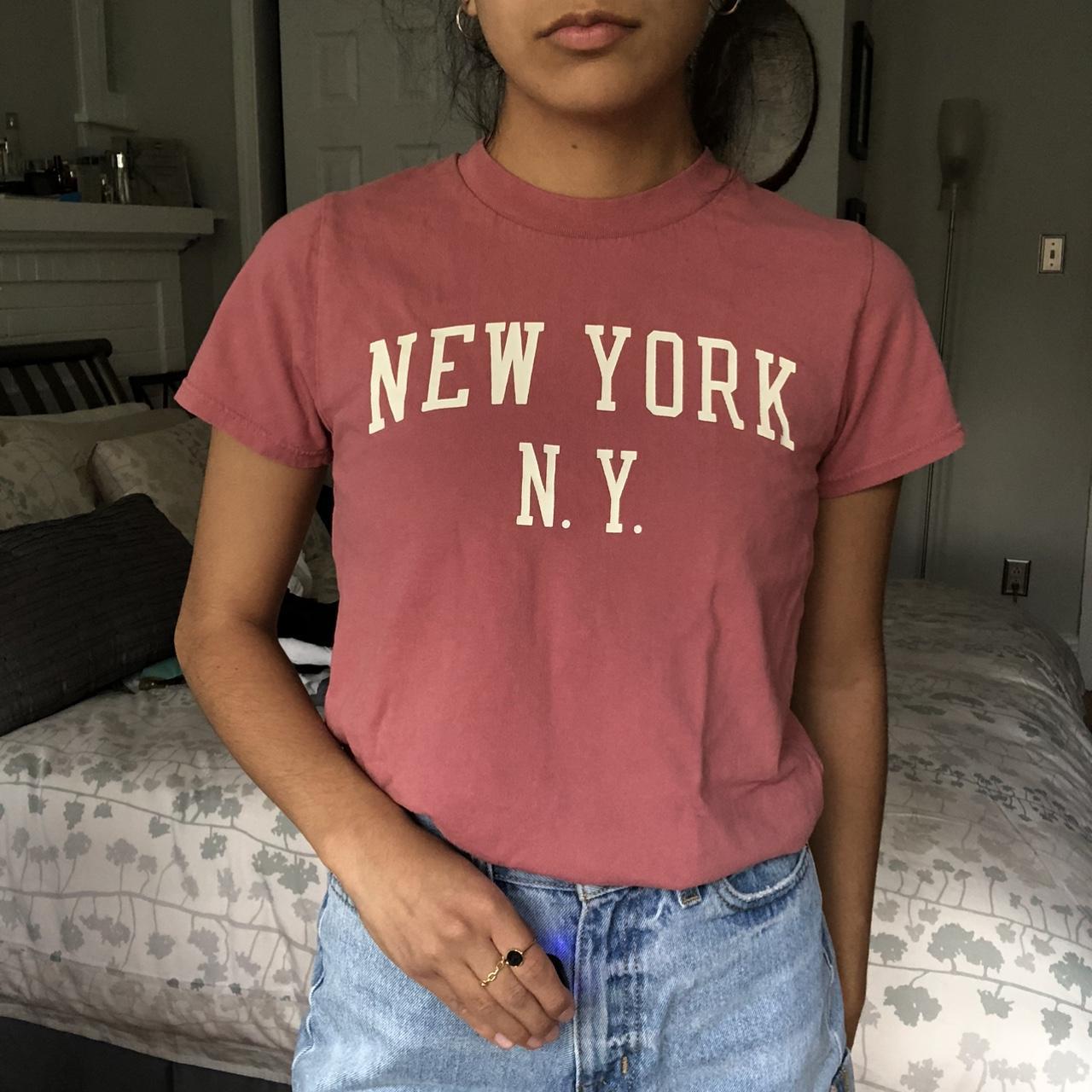Brandy Melville New York baby tee shirt vintage... Depop