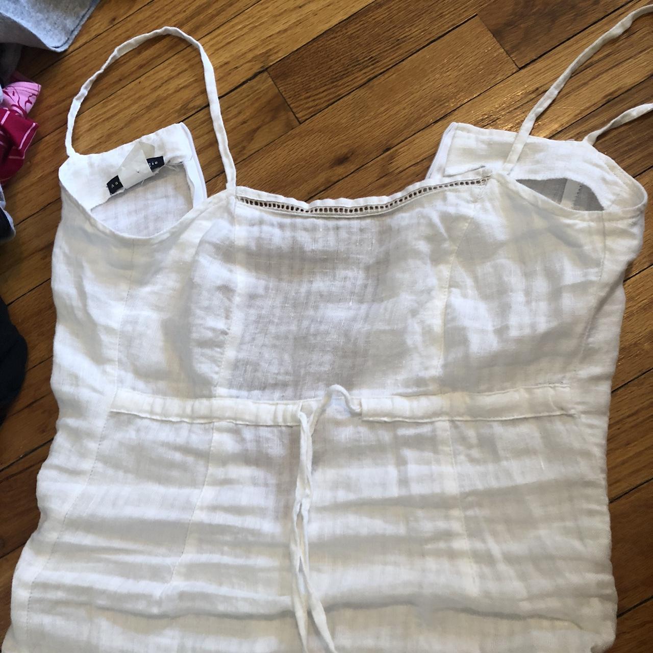 Anthropologie Women's White Dress | Depop