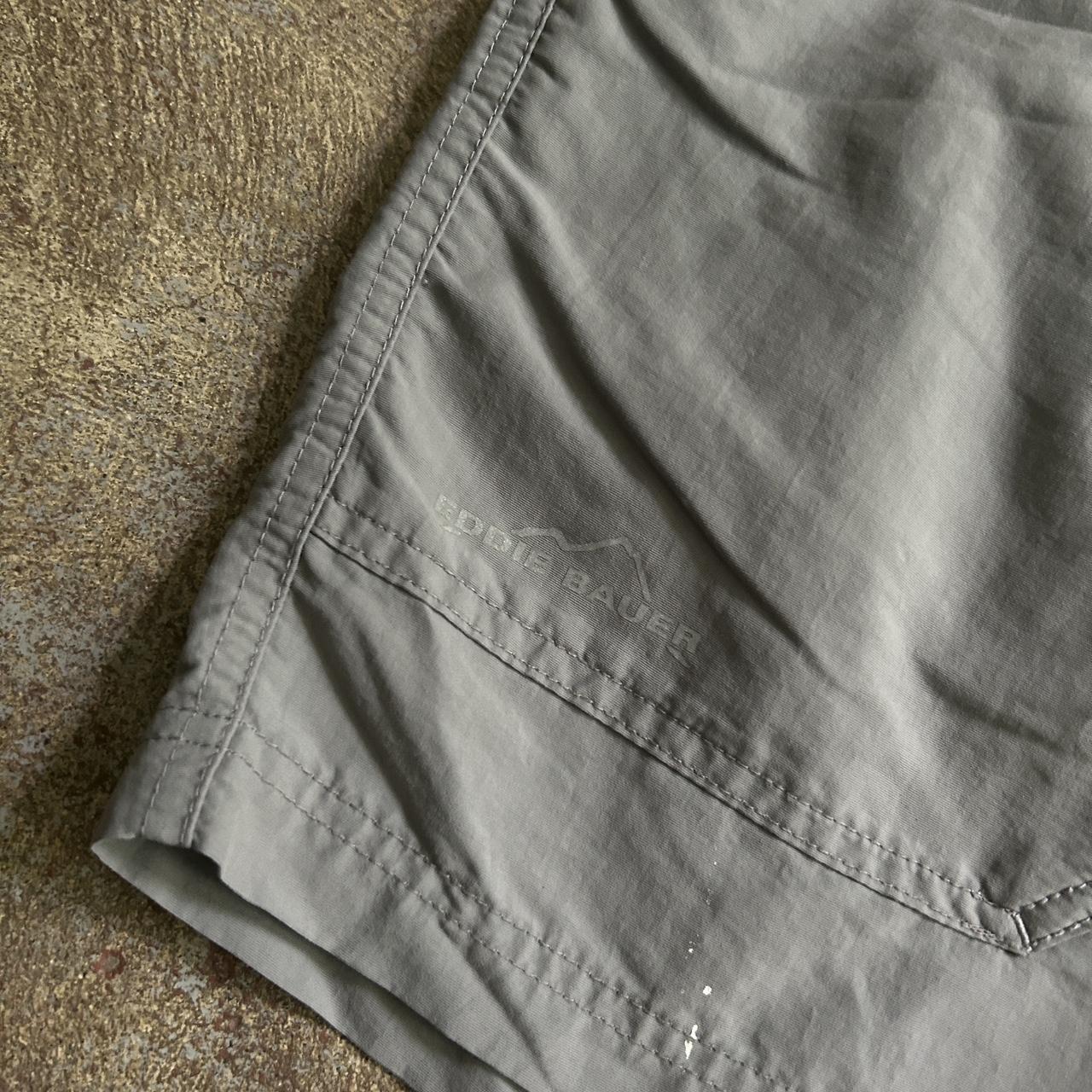 Eddie Bauer Men's Black and Grey Shorts Depop