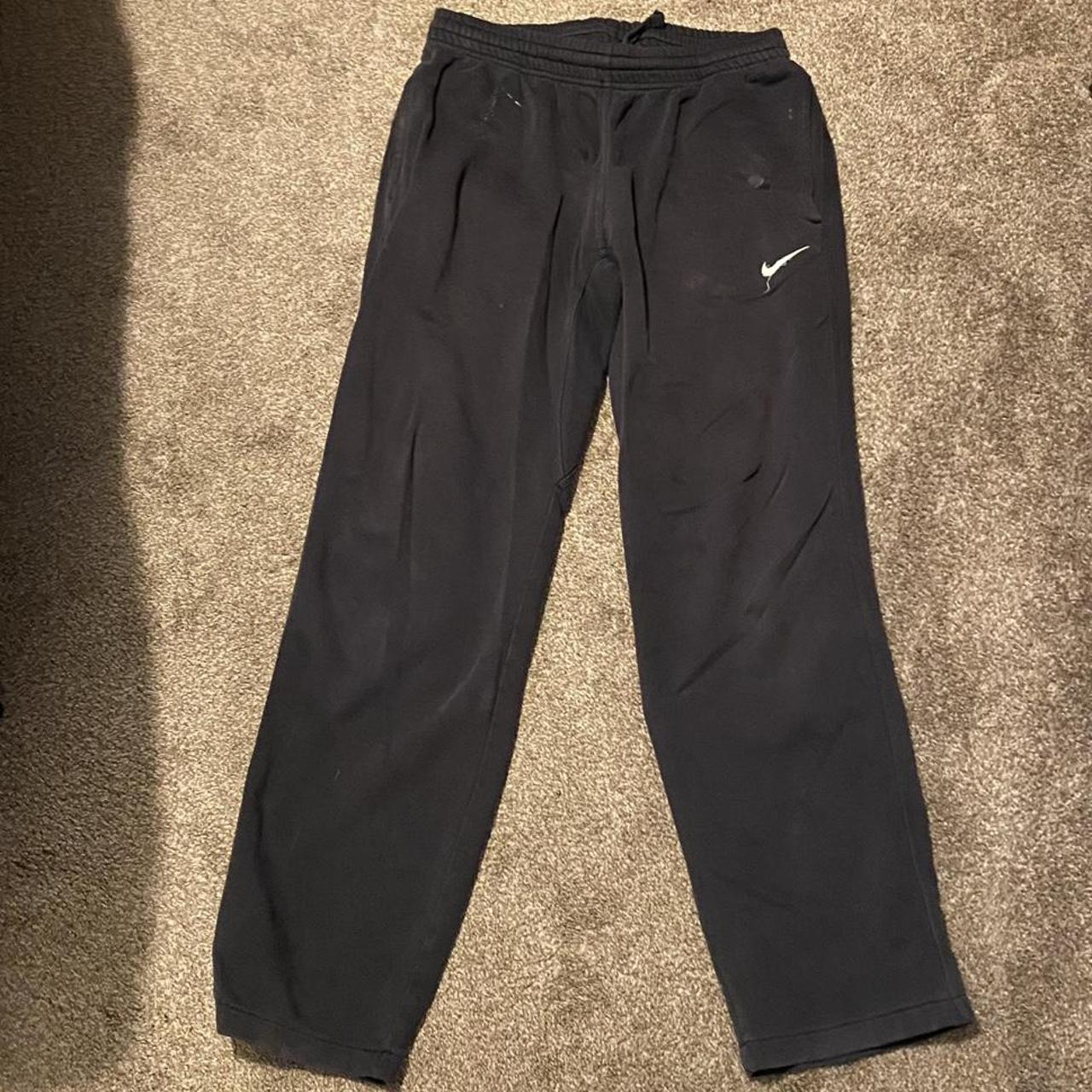 Nike black sweatpants. Size medium. Some stains... Depop