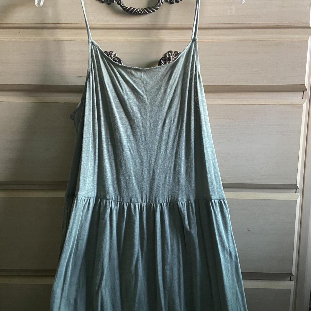 Gap sage green maxi dress drags on the floor for... Depop