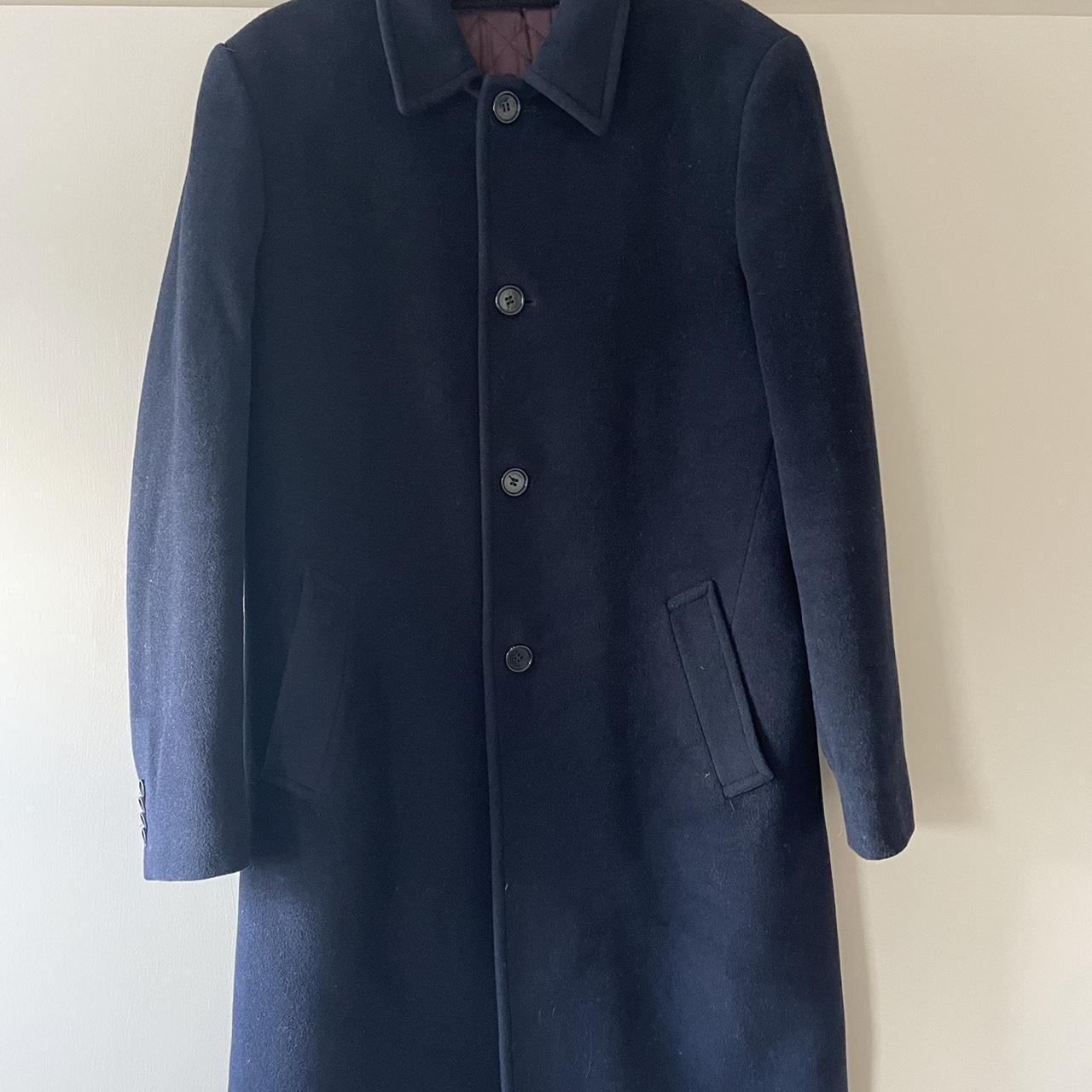 Marks & Spencer Men's Blue Coat Depop