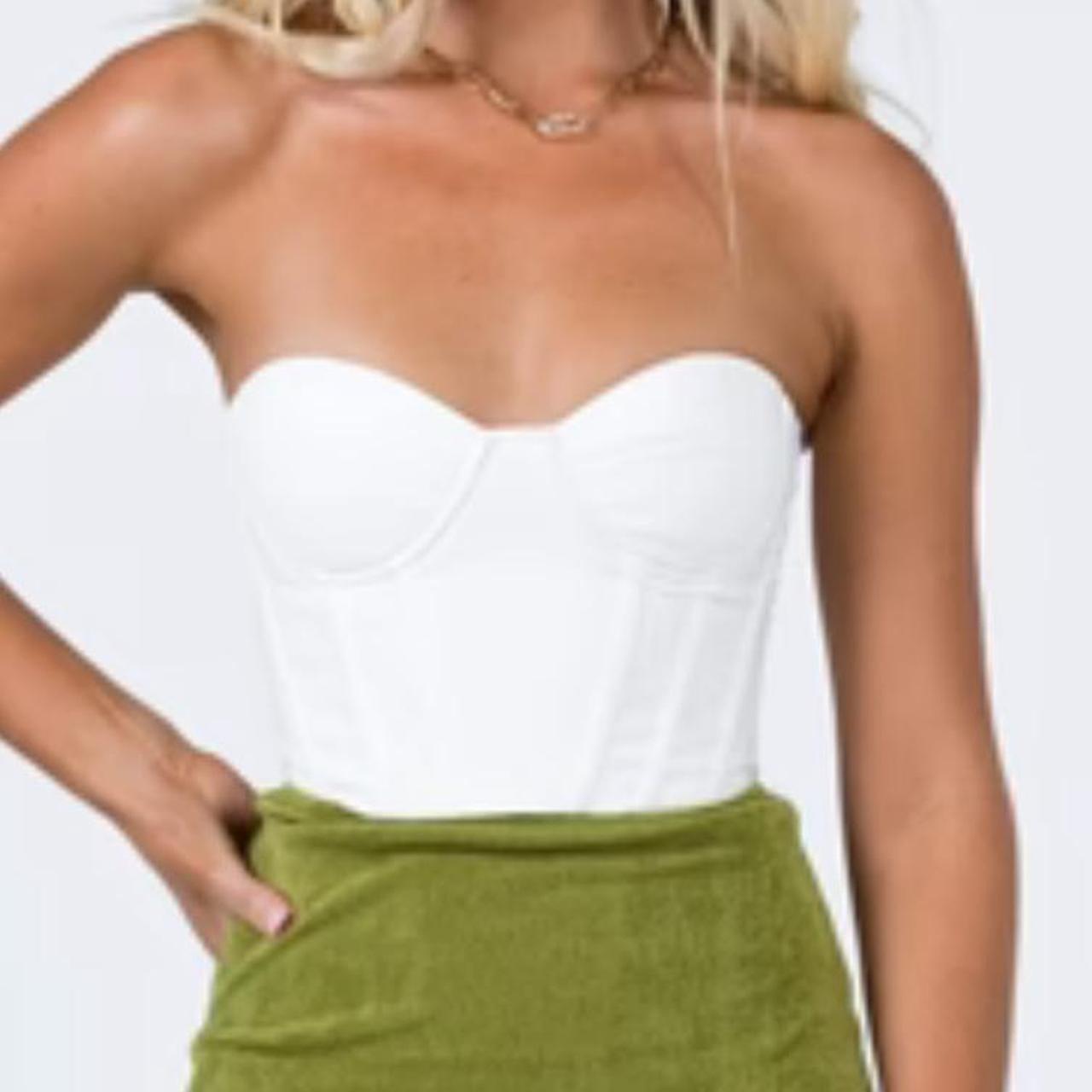 PRINCESS POLLY WHITE ENDLESS LOVE CORSET TOP BRAND... Depop